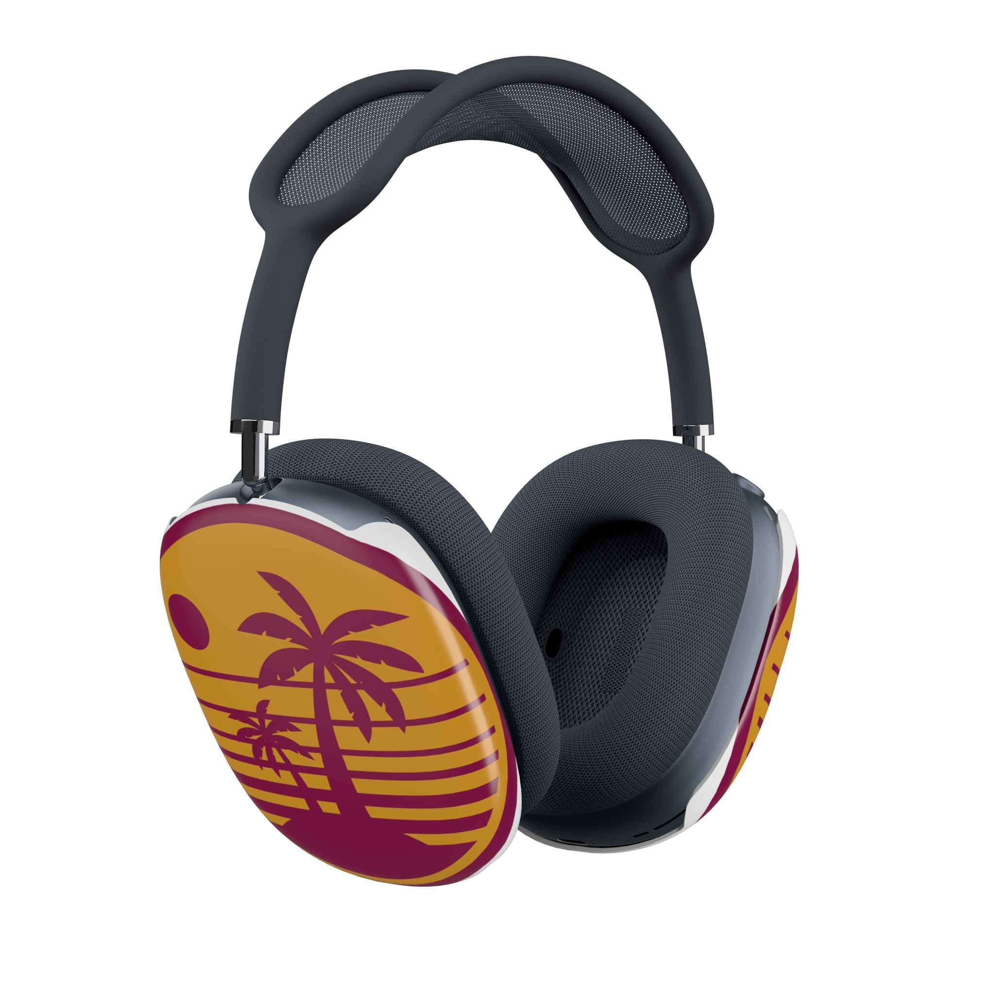AirPods Max Shell Case — Retro Sunset Palm Tree Design