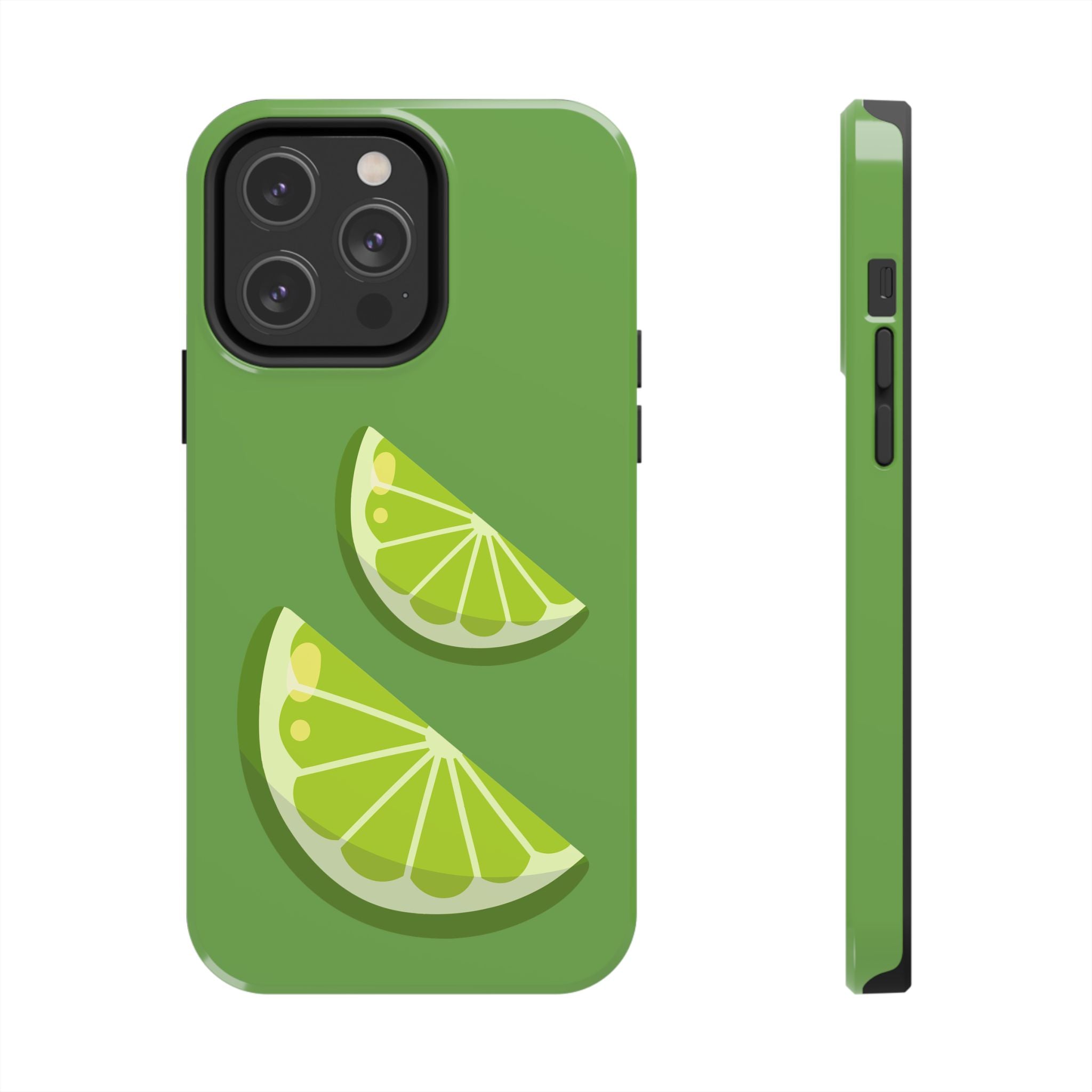 Lime Slice Tough Phone Case — Bright Green Citrus Protective Cover