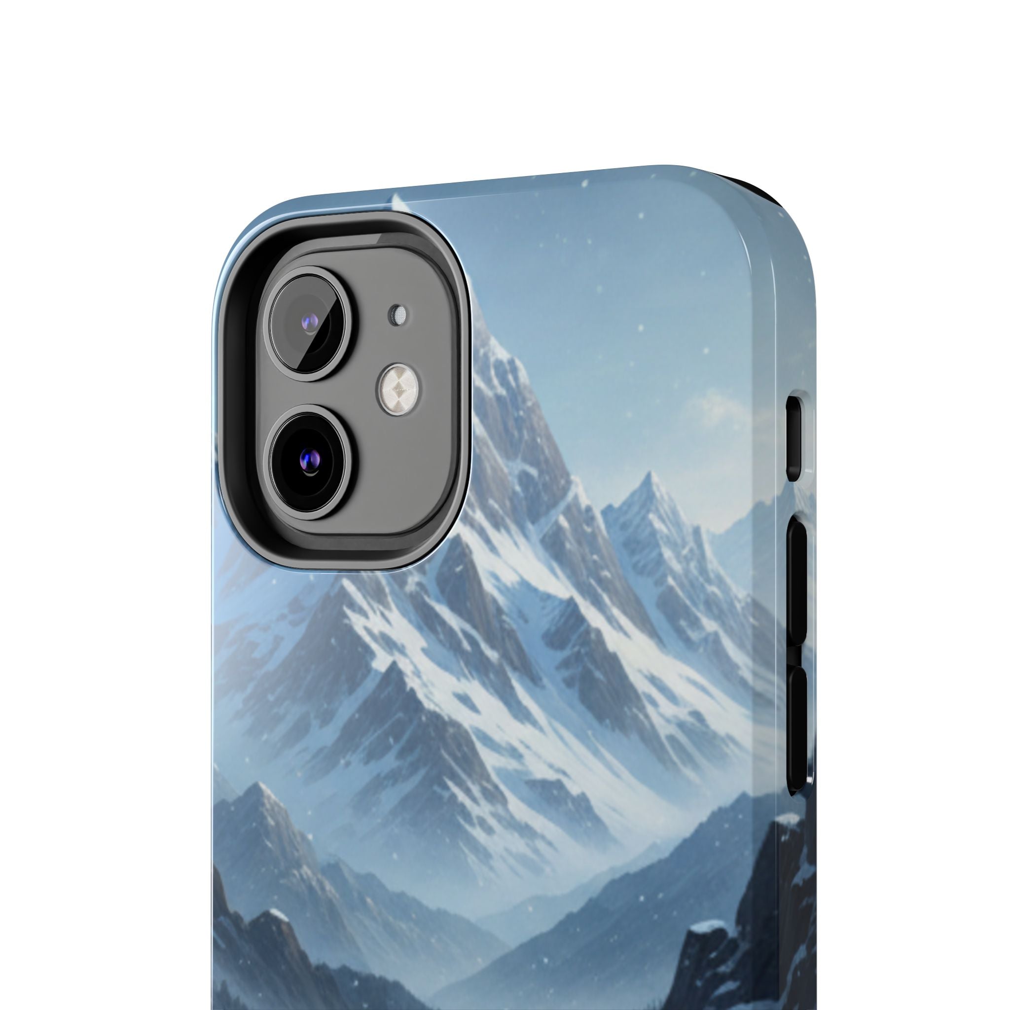 Tough Phone Case — Snowy Mountain Cabin Landscape Protective Phone Cover