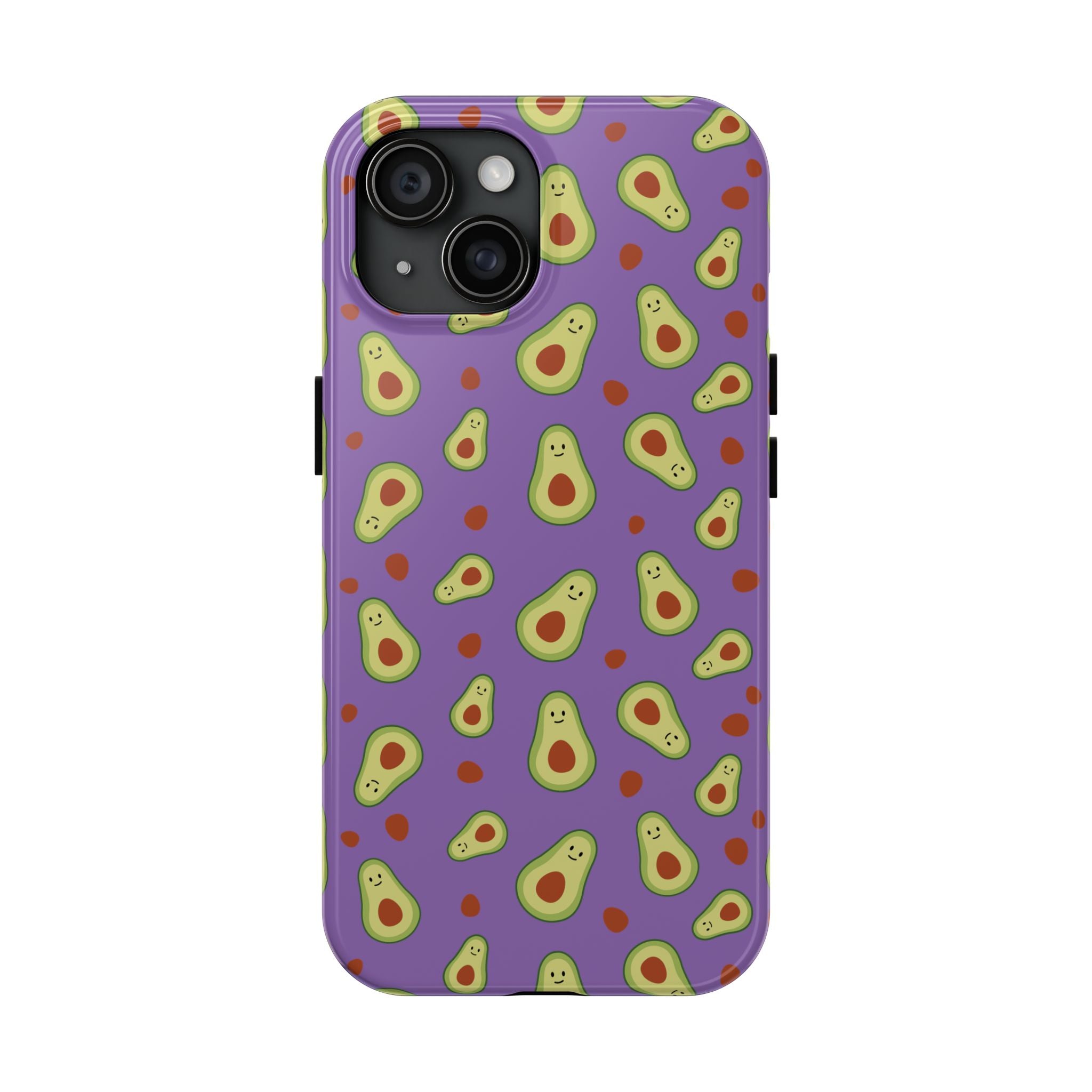 Avocado Pattern Tough Phone Case — Cute Purple Avocado Phone Cover