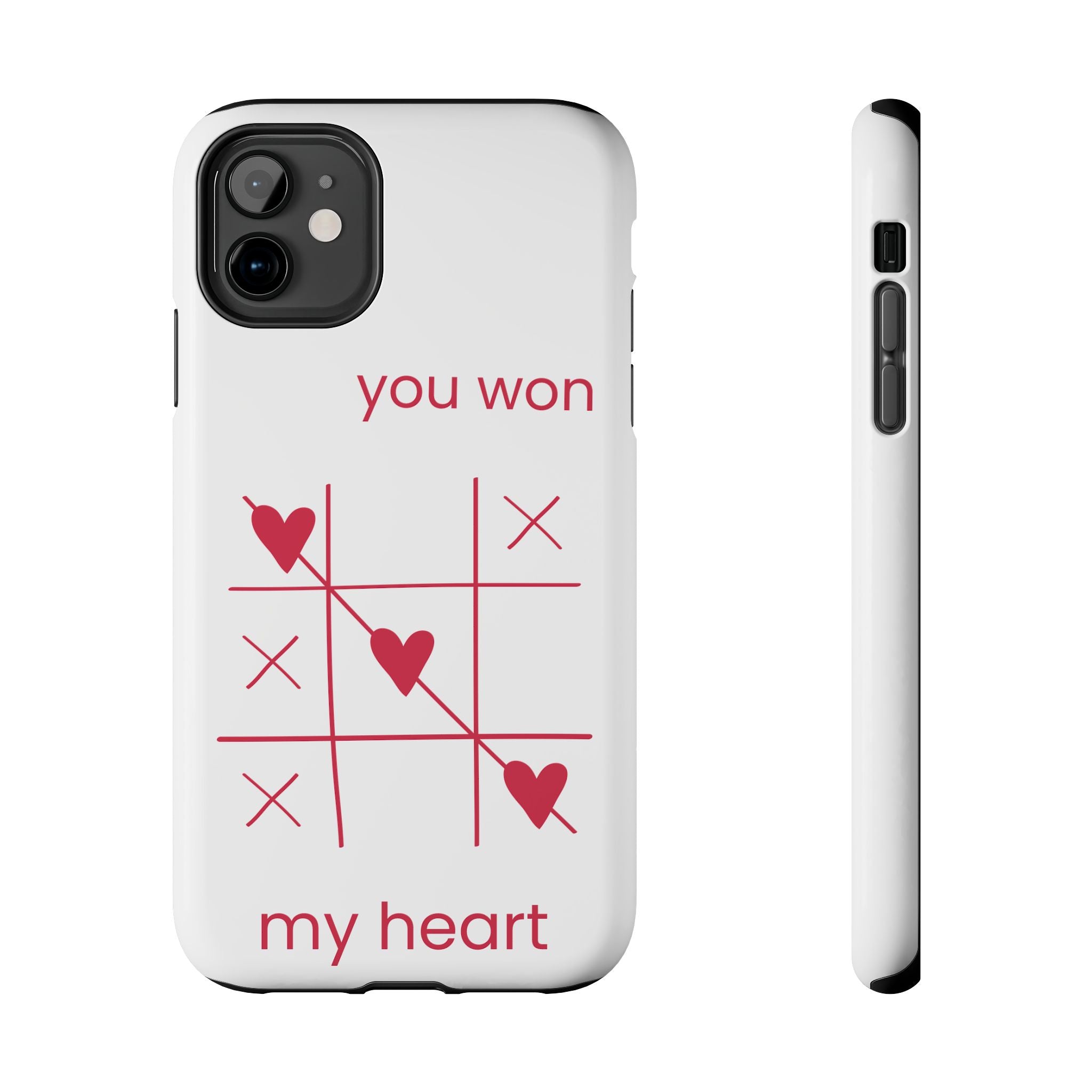 Tough Phone Case — "You Won My Heart" Tic-Tac-Toe Valentine Phone Cover