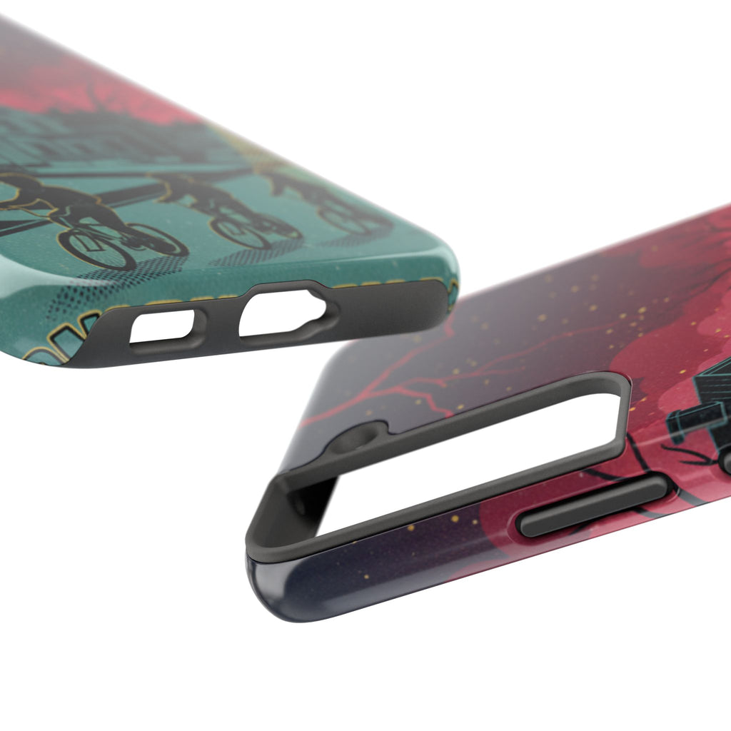 Tough Phone Case — Nostalgic Night Bike Ride Sky Design