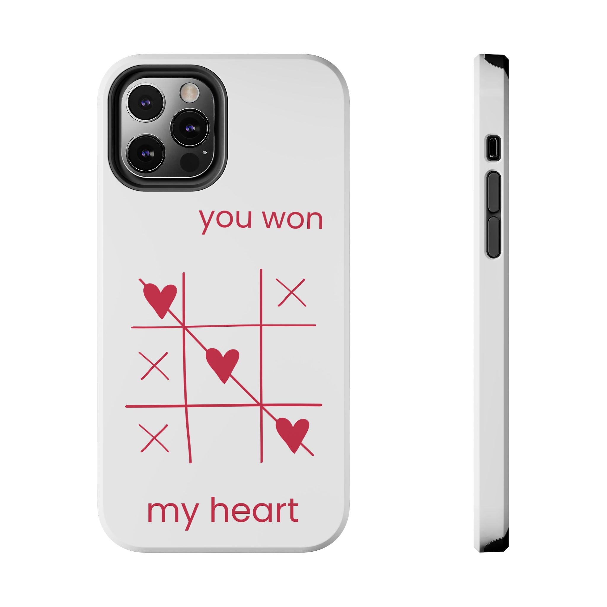 Tough Phone Case — "You Won My Heart" Tic-Tac-Toe Valentine Phone Cover