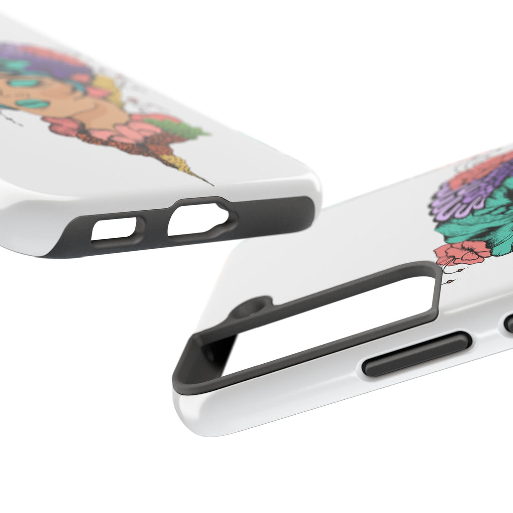Tough Phone Case — Floral Pop Art Portrait Protective Cover