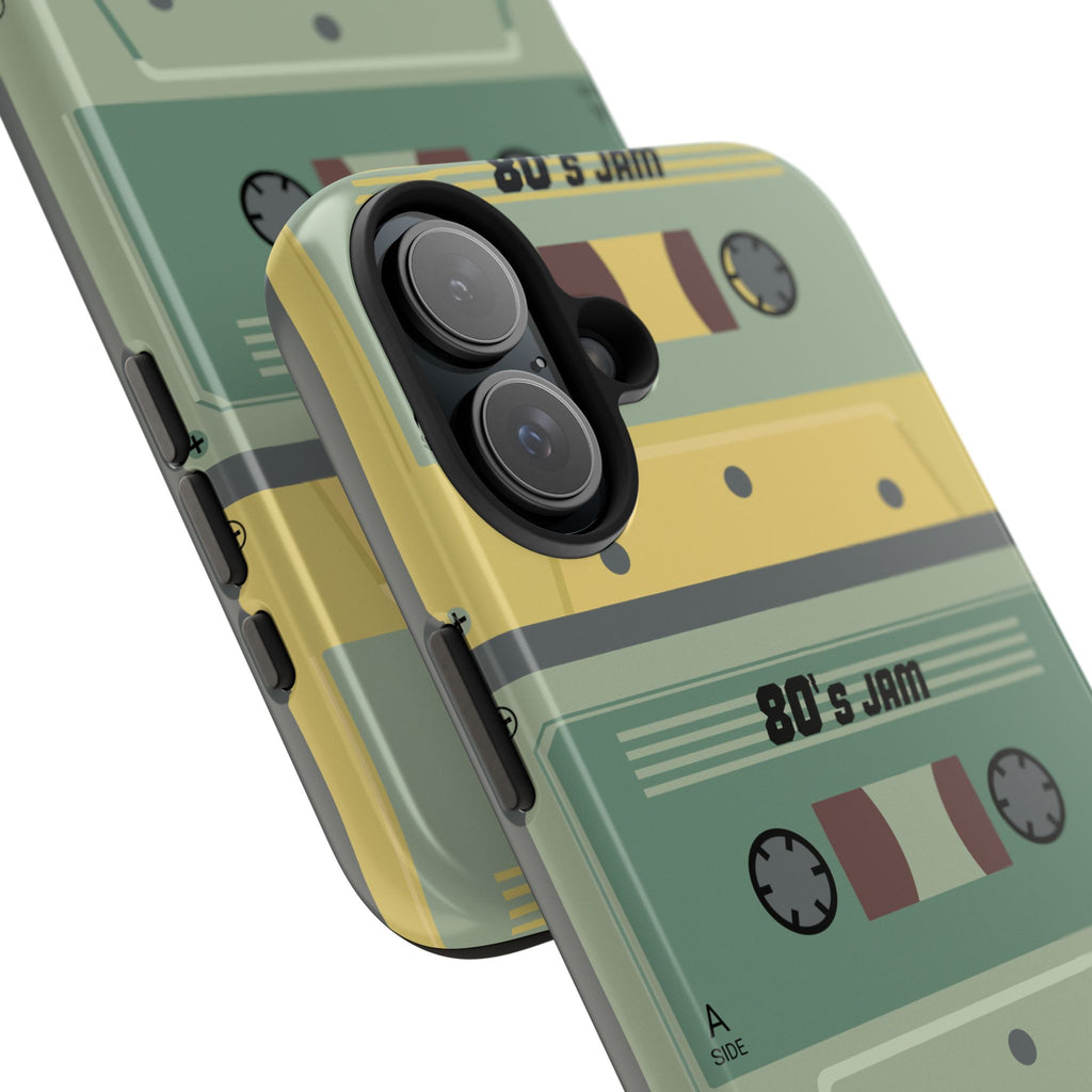 Retro 80s Cassette Tough Phone Case — "80's Jam" Vintage Tape Design