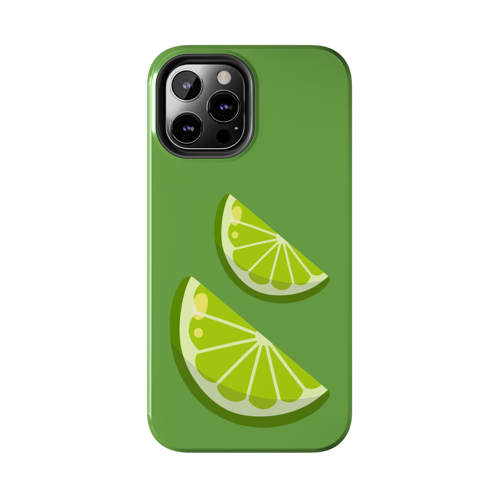 Lime Slice Tough Phone Case — Bright Green Citrus Protective Cover