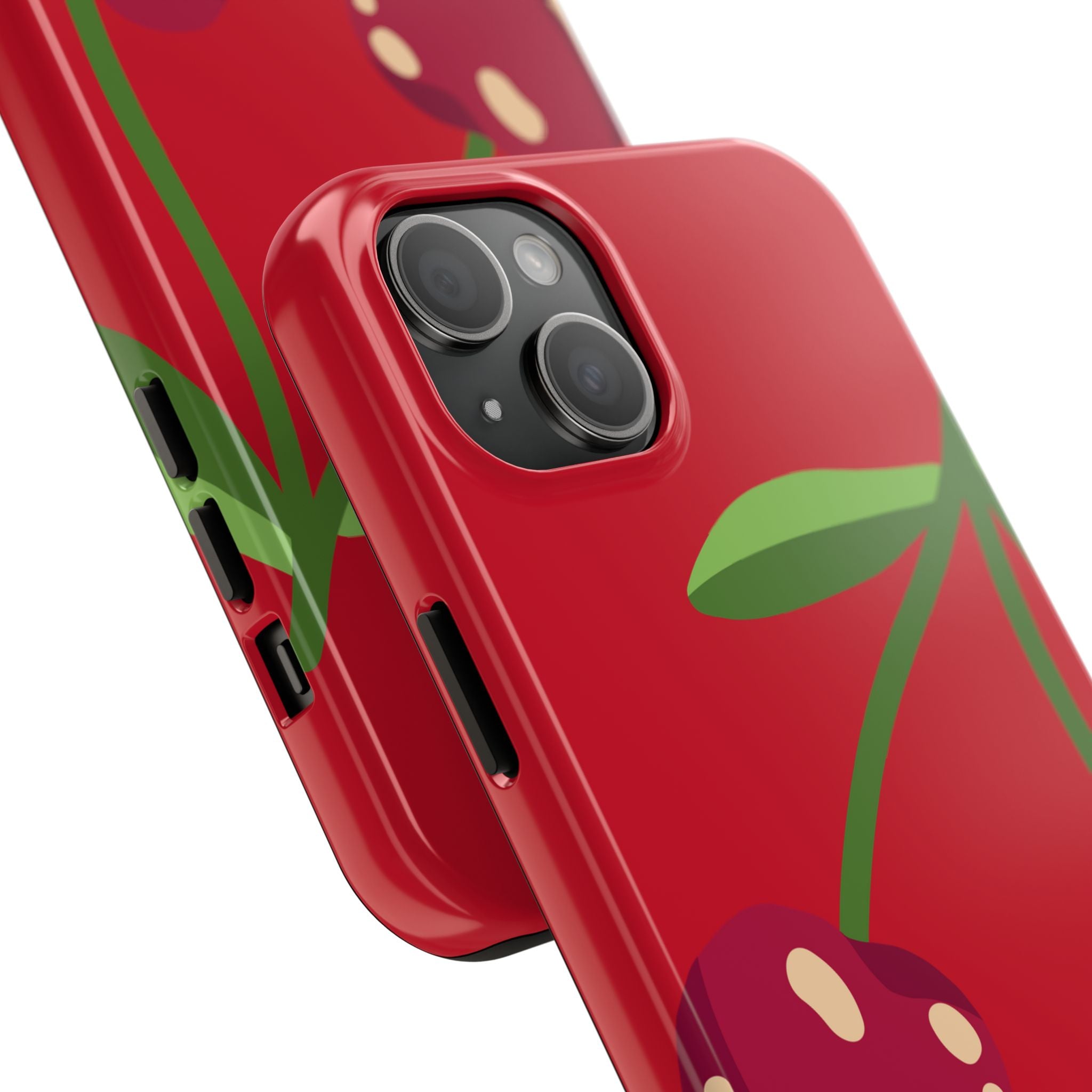 Cherry Red Tough Phone Case — Cute Retro Fruit iPhone Case