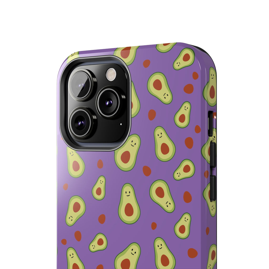 Avocado Pattern Tough Phone Case — Cute Purple Avocado Phone Cover