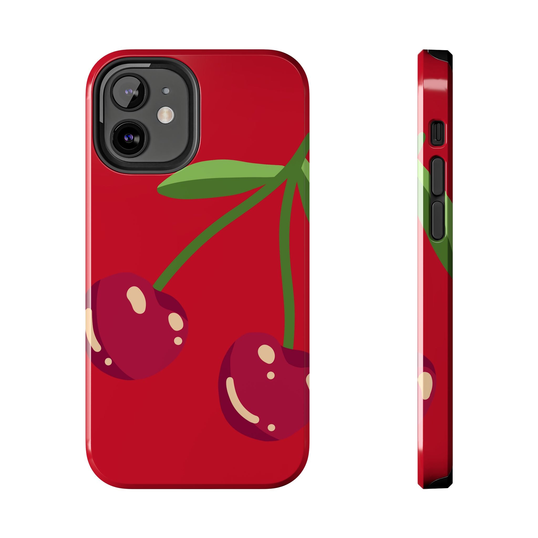 Cherry Red Tough Phone Case — Cute Retro Fruit iPhone Case