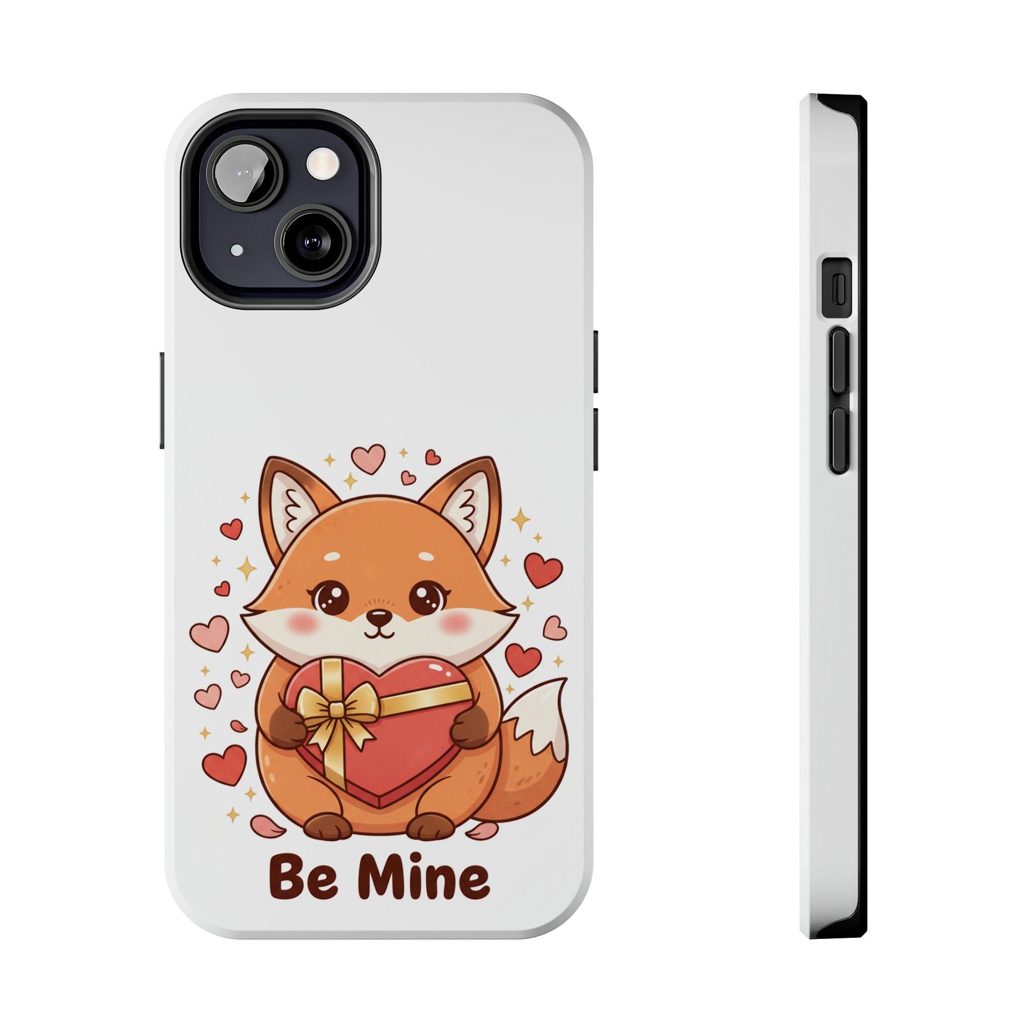 Phone Case — Cute Valentine Fox 'Be Mine' Protective Tough Case