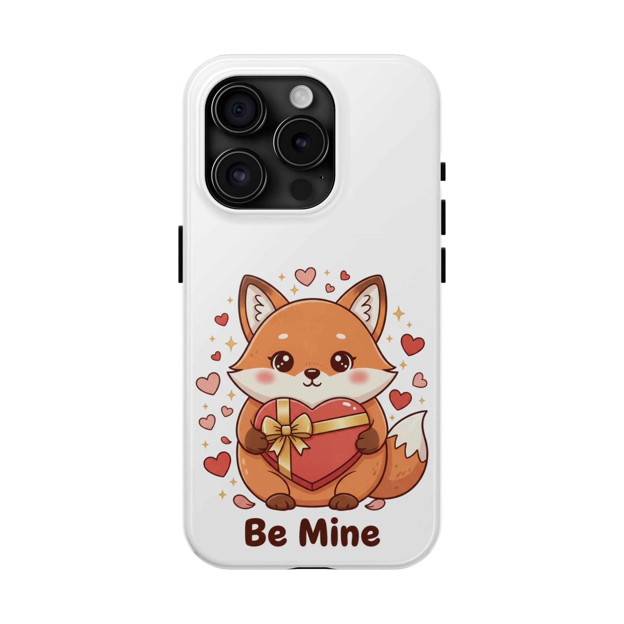 Phone Case — Cute Valentine Fox 'Be Mine' Protective Tough Case