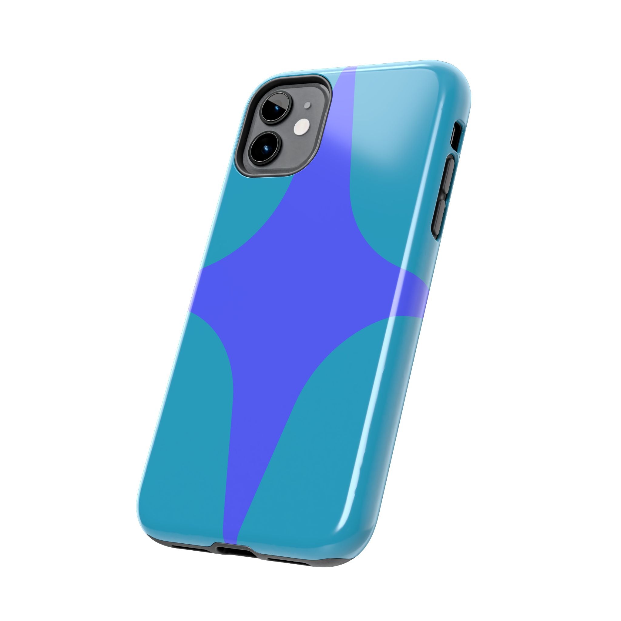 Teal & Indigo Starburst Tough Phone Case — Durable Protective Phone Case
