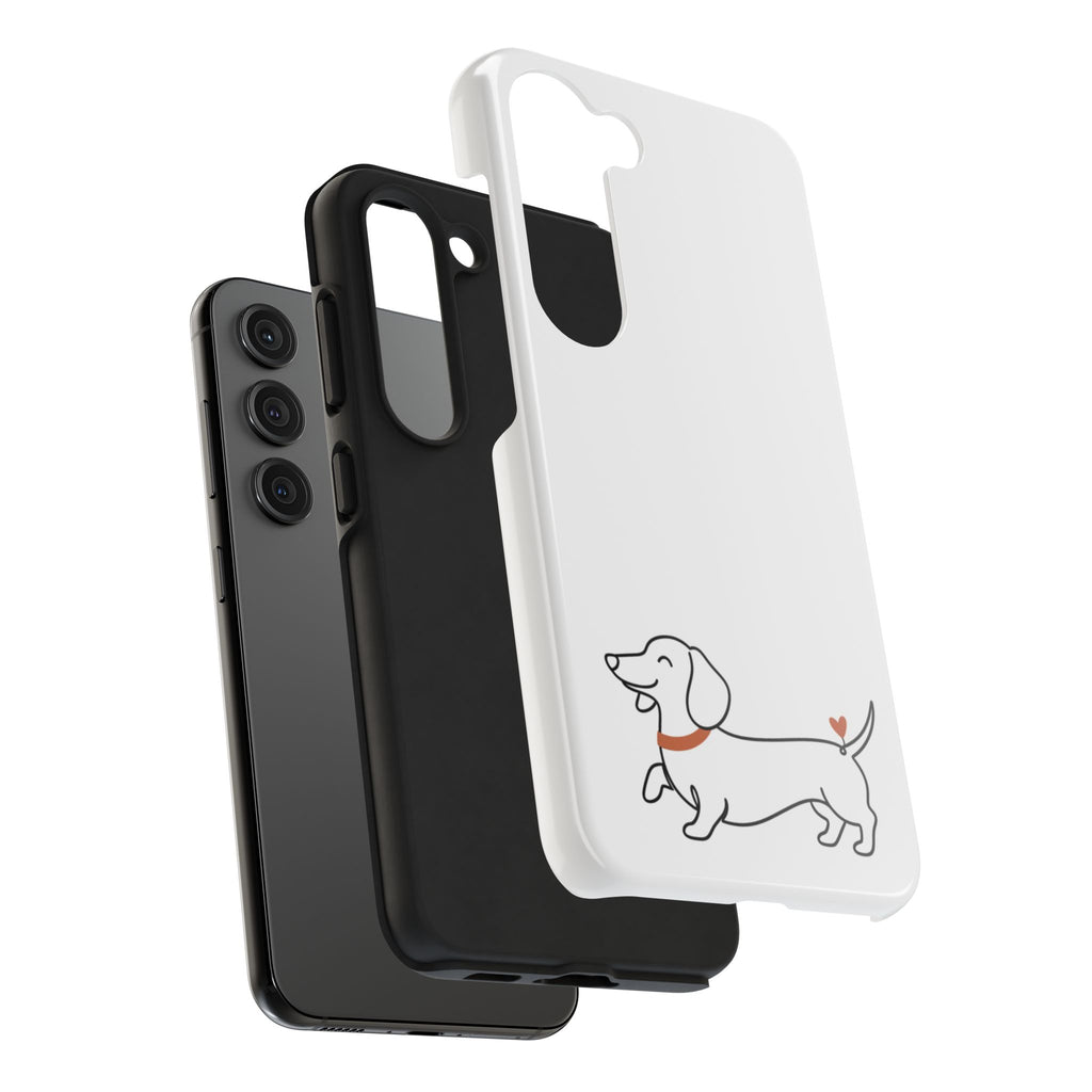 Dachshund Heart Tough Phone Case – Cute Wiener Dog Protective Phone Cover