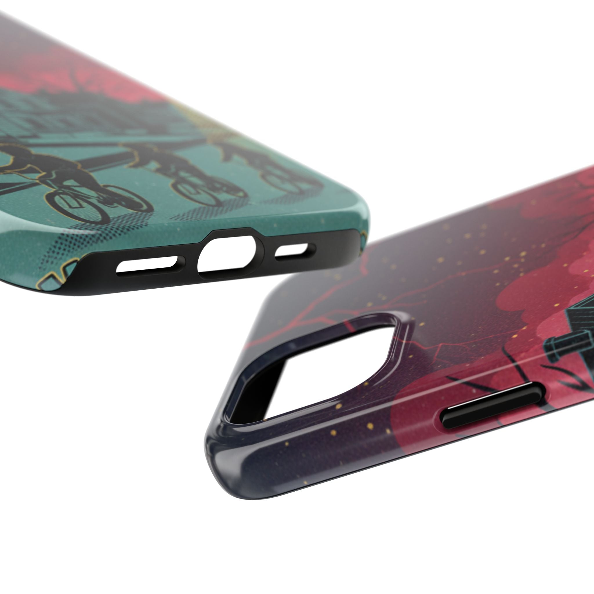 Tough Phone Case — Nostalgic Night Bike Ride Sky Design