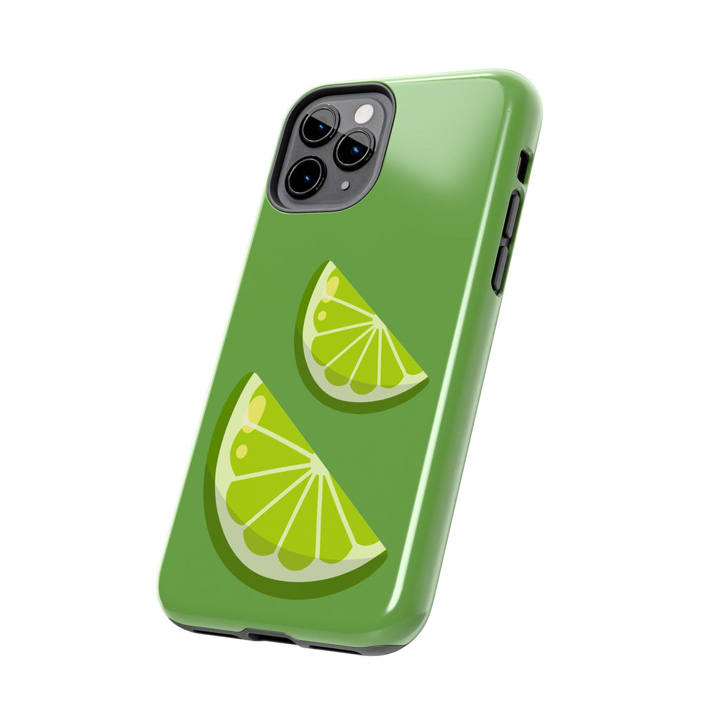 Lime Slice Tough Phone Case — Bright Green Citrus Protective Cover