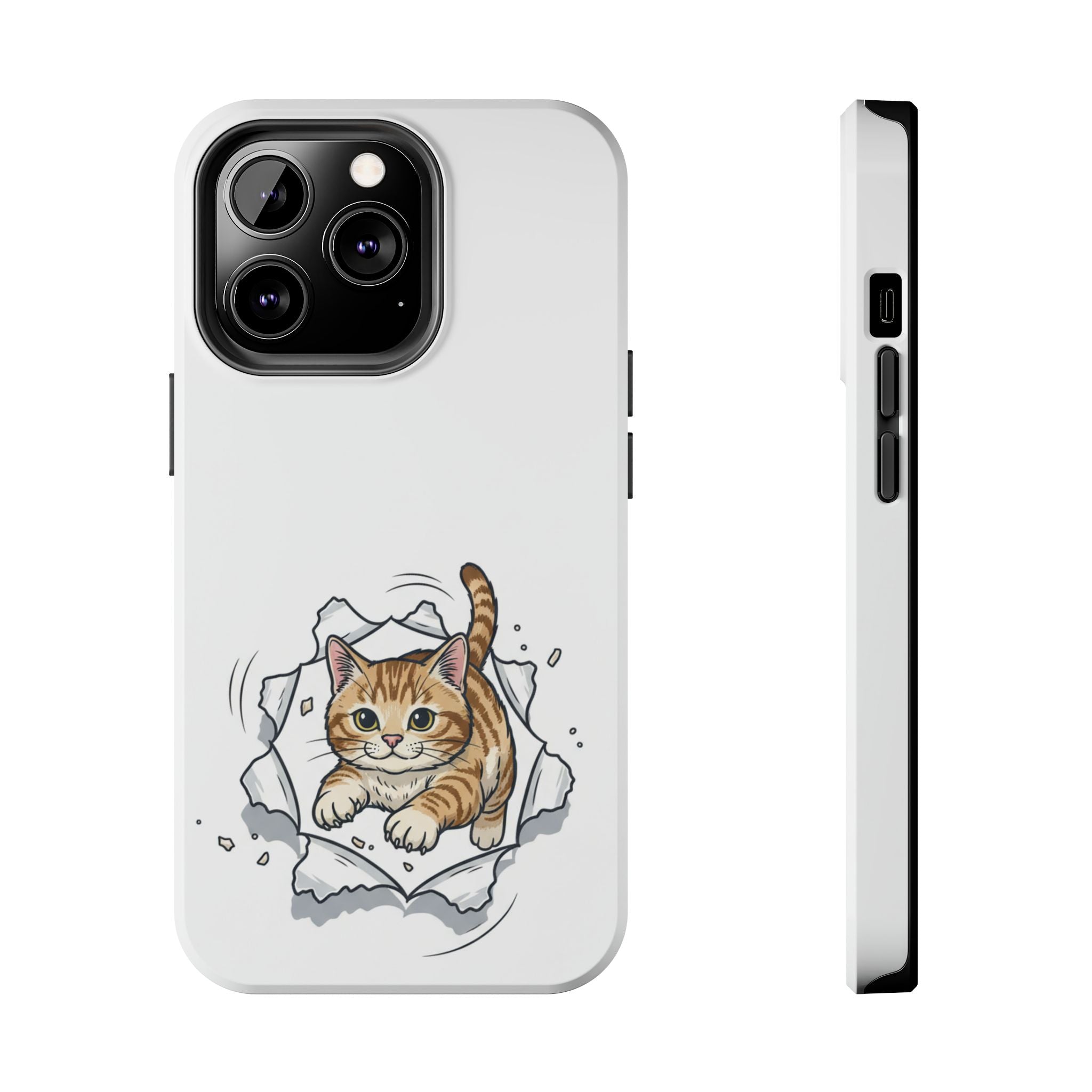 Playful Orange Tabby Cat Phone Case | Tough Phone Case, Protective Cute Kitty