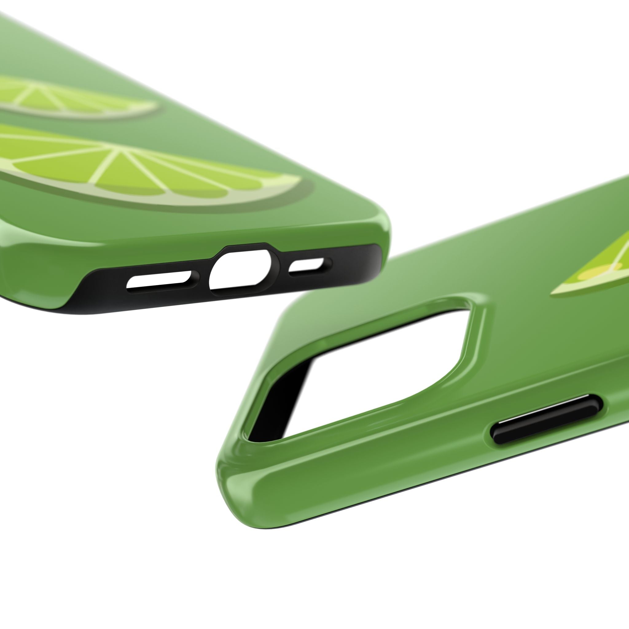 Lime Slice Tough Phone Case — Bright Green Citrus Protective Cover