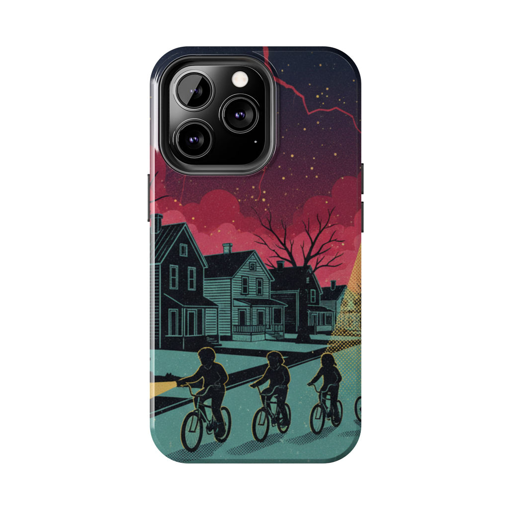 Tough Phone Case — Nostalgic Night Bike Ride Sky Design