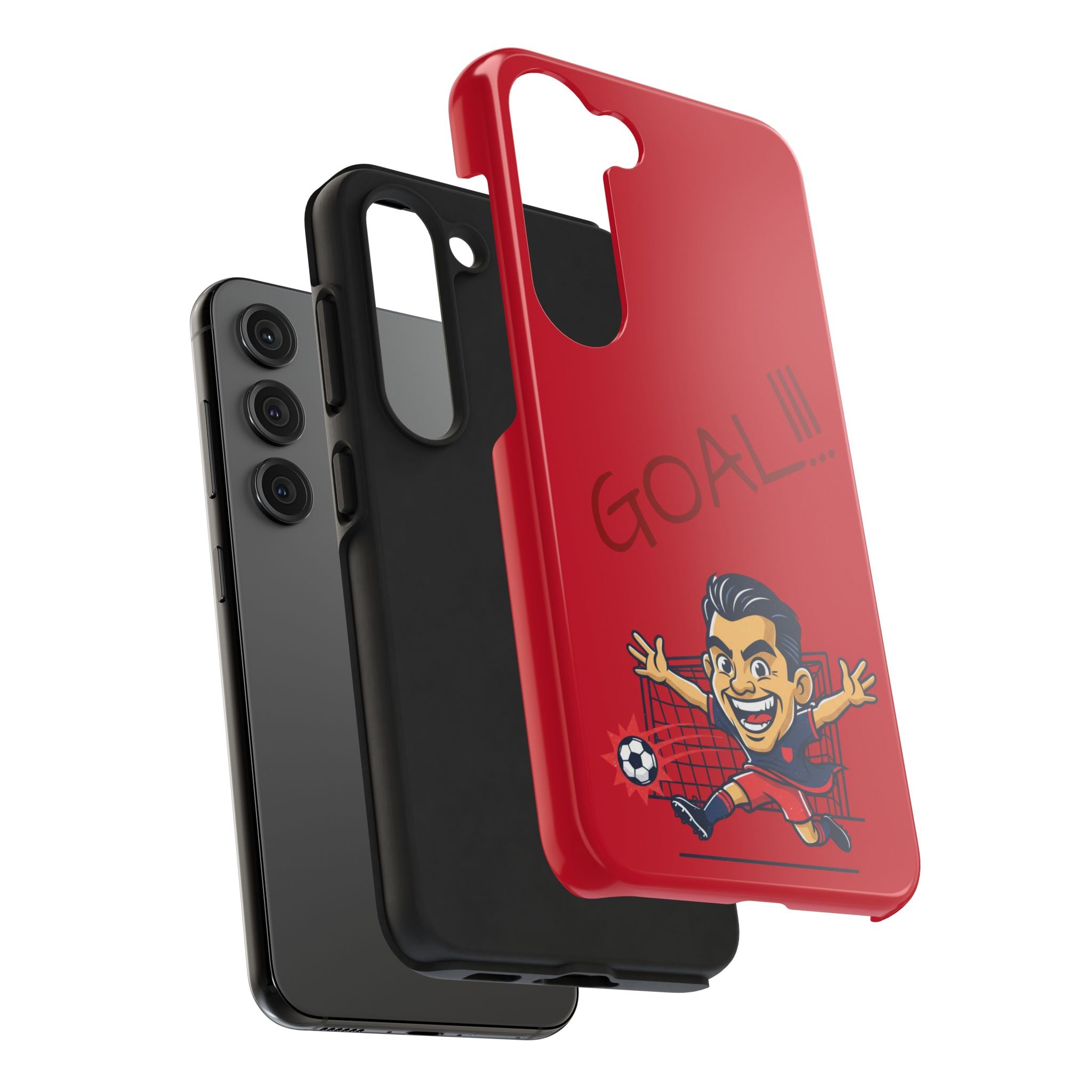 Phone Case — 'GOAL!!!' Cartoon Soccer Player Tough Protective Case