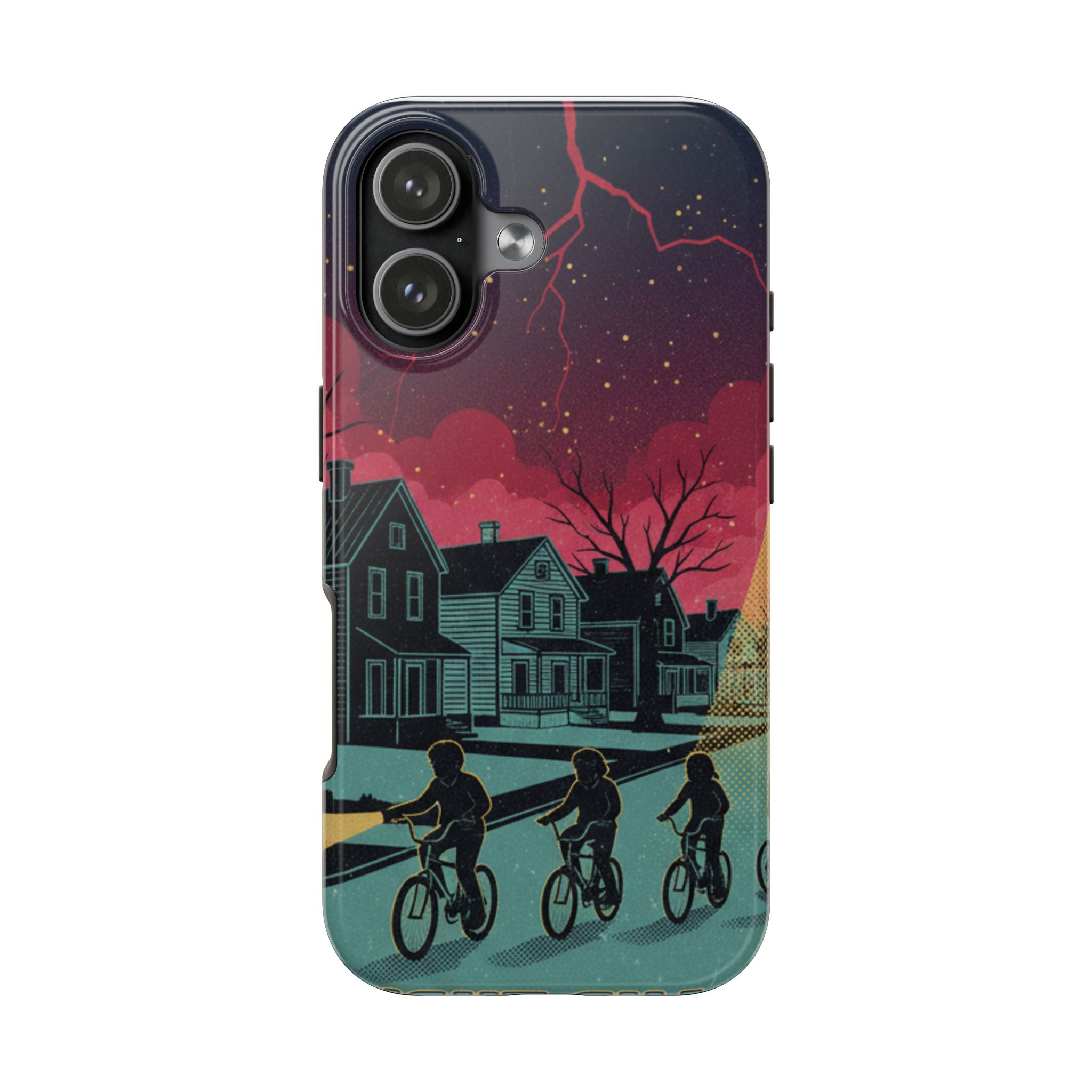 Tough Phone Case — Nostalgic Night Bike Ride Sky Design