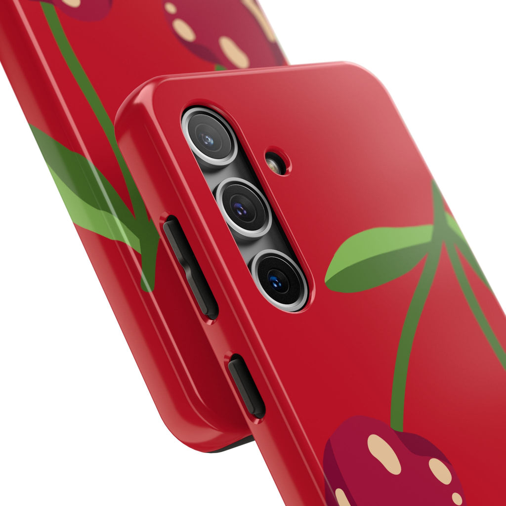 Cherry Red Tough Phone Case — Cute Retro Fruit iPhone Case