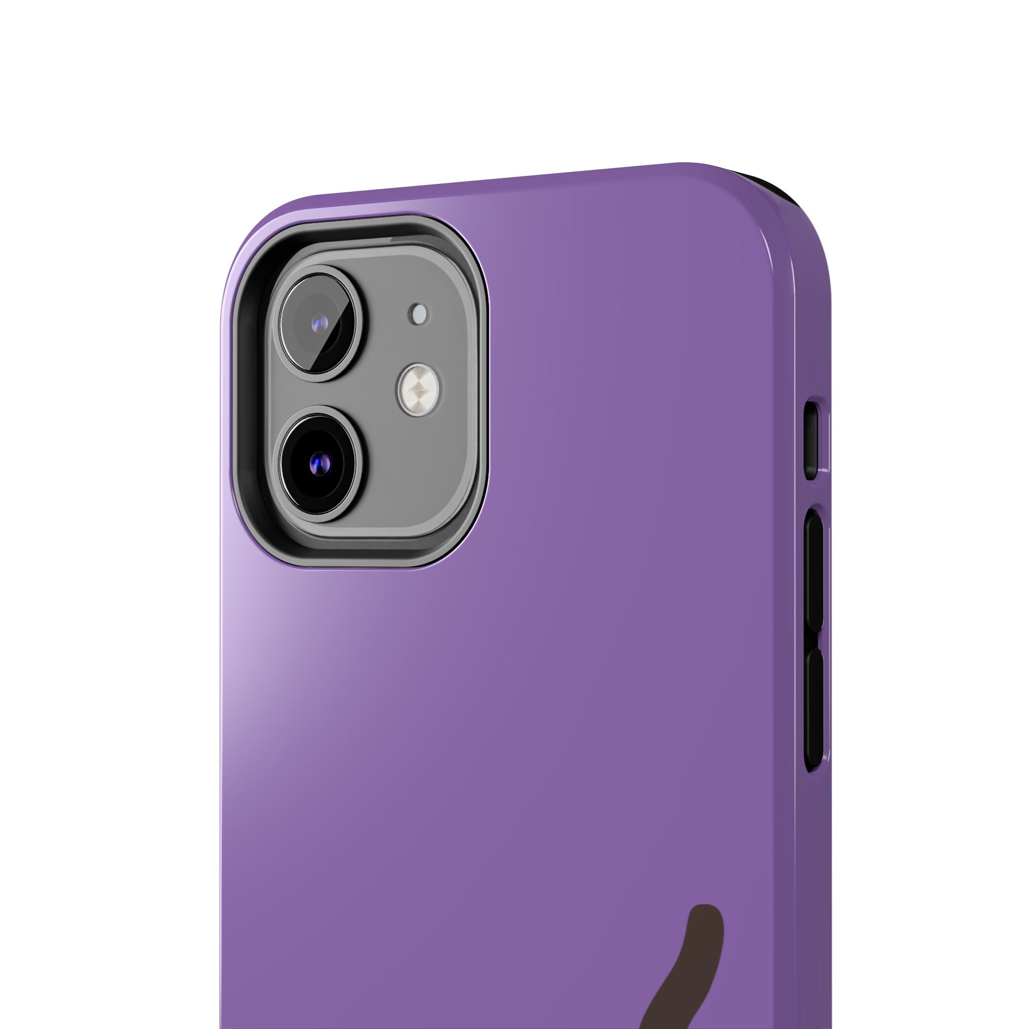 Purple Cute Cat-in-Bread Tough Phone Case — Cute Cat Heart Design
