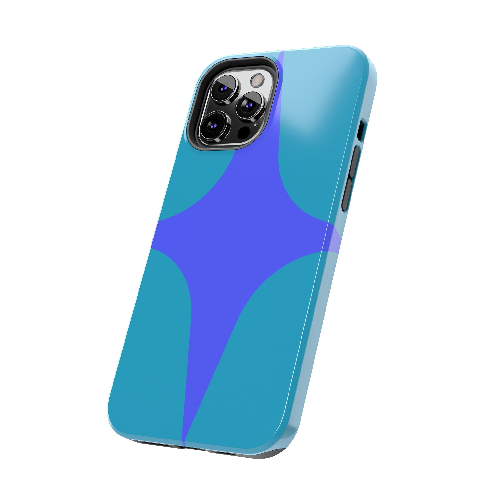 Teal & Indigo Starburst Tough Phone Case — Durable Protective Phone Case