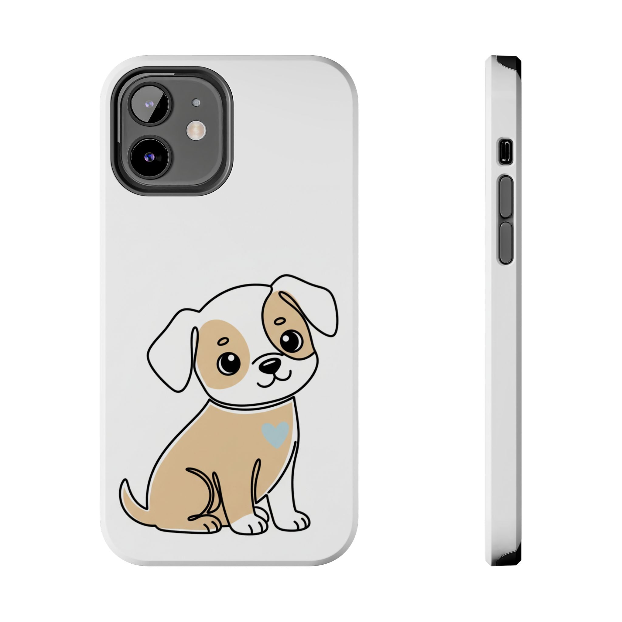 Cute Puppy Tough Phone Case – Cartoon Dog Protective Phone Cover