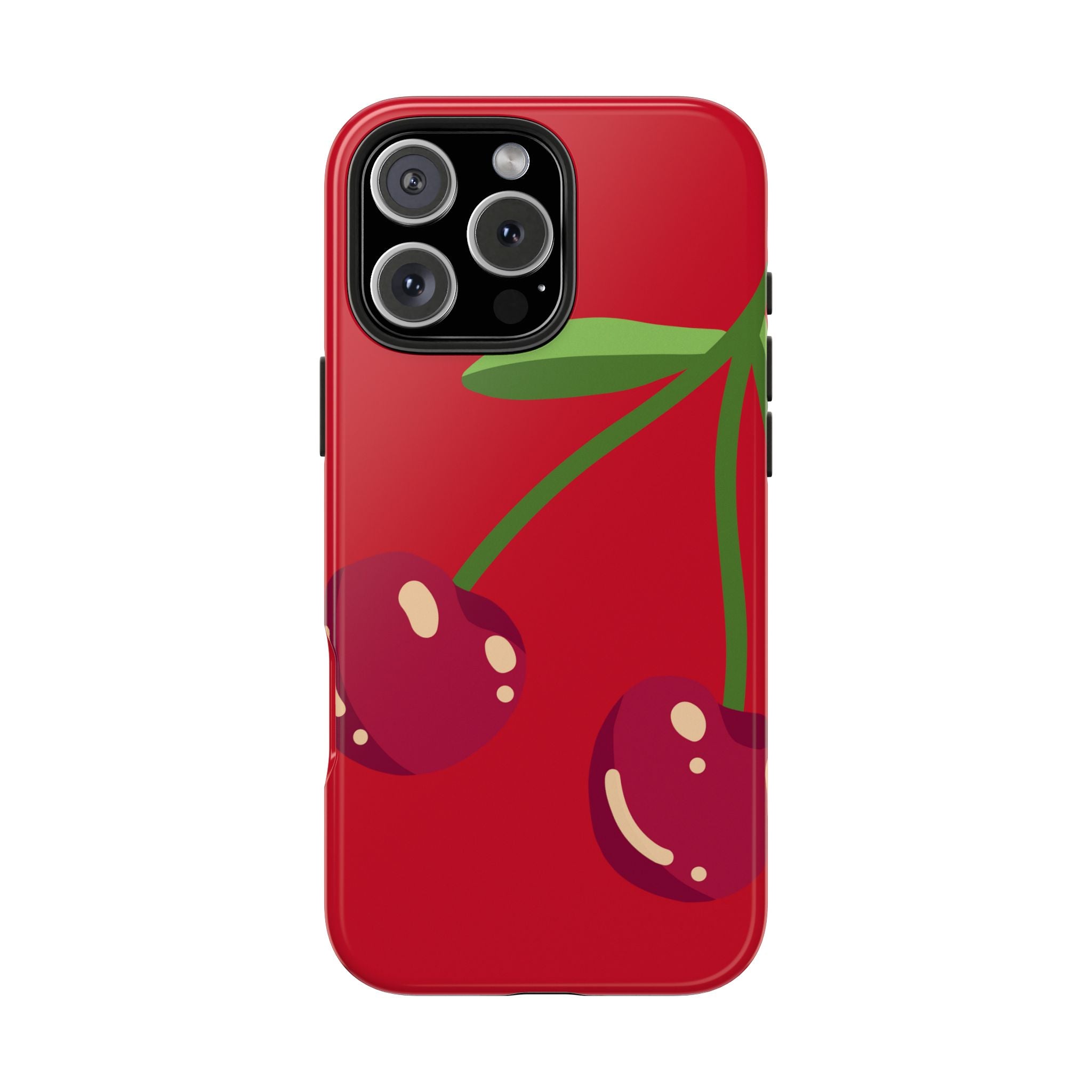 Cherry Red Tough Phone Case — Cute Retro Fruit iPhone Case