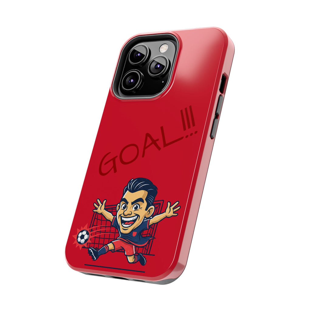Phone Case — 'GOAL!!!' Cartoon Soccer Player Tough Protective Case