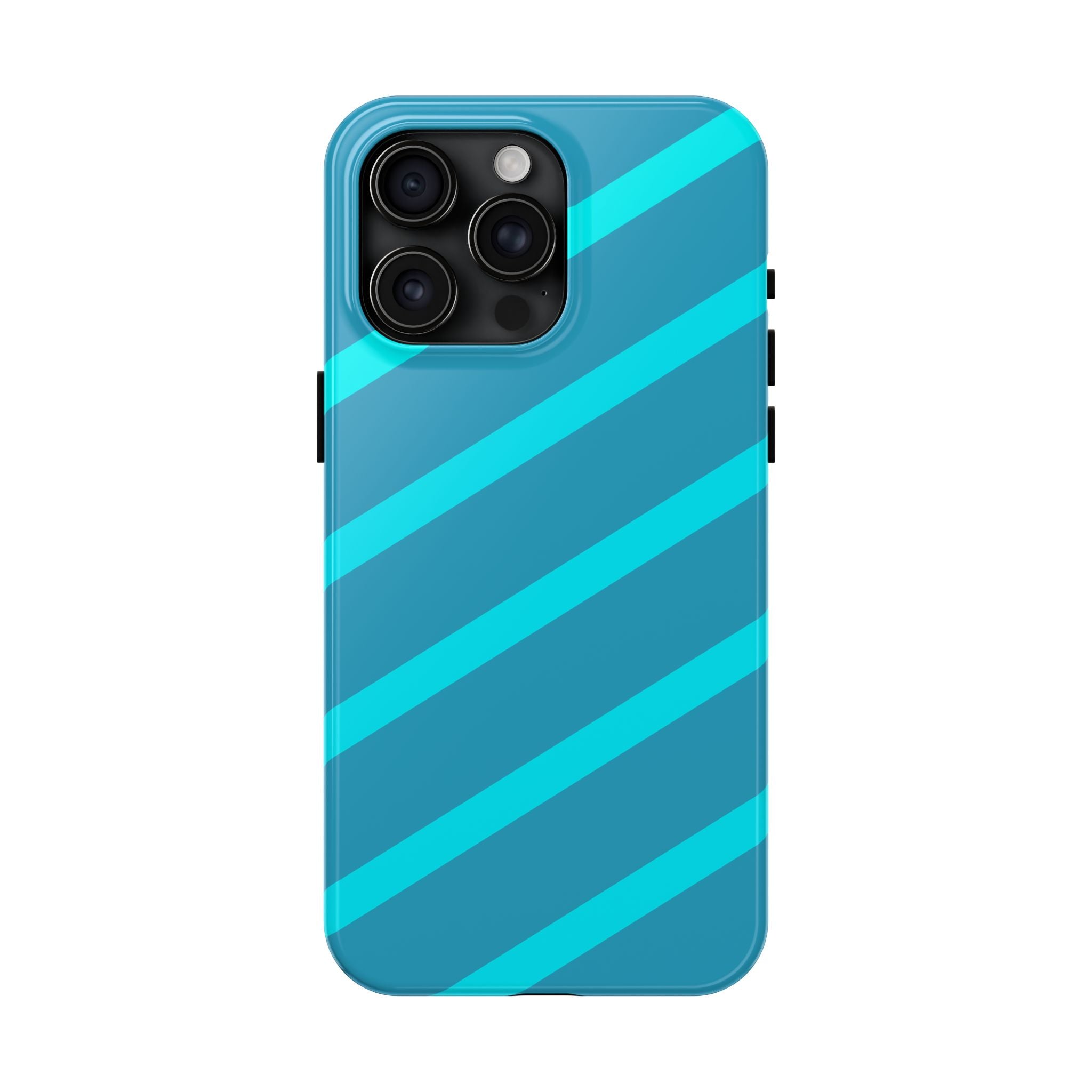 Tough Phone Case — Blue Diagonal Stripe Shockproof Cover