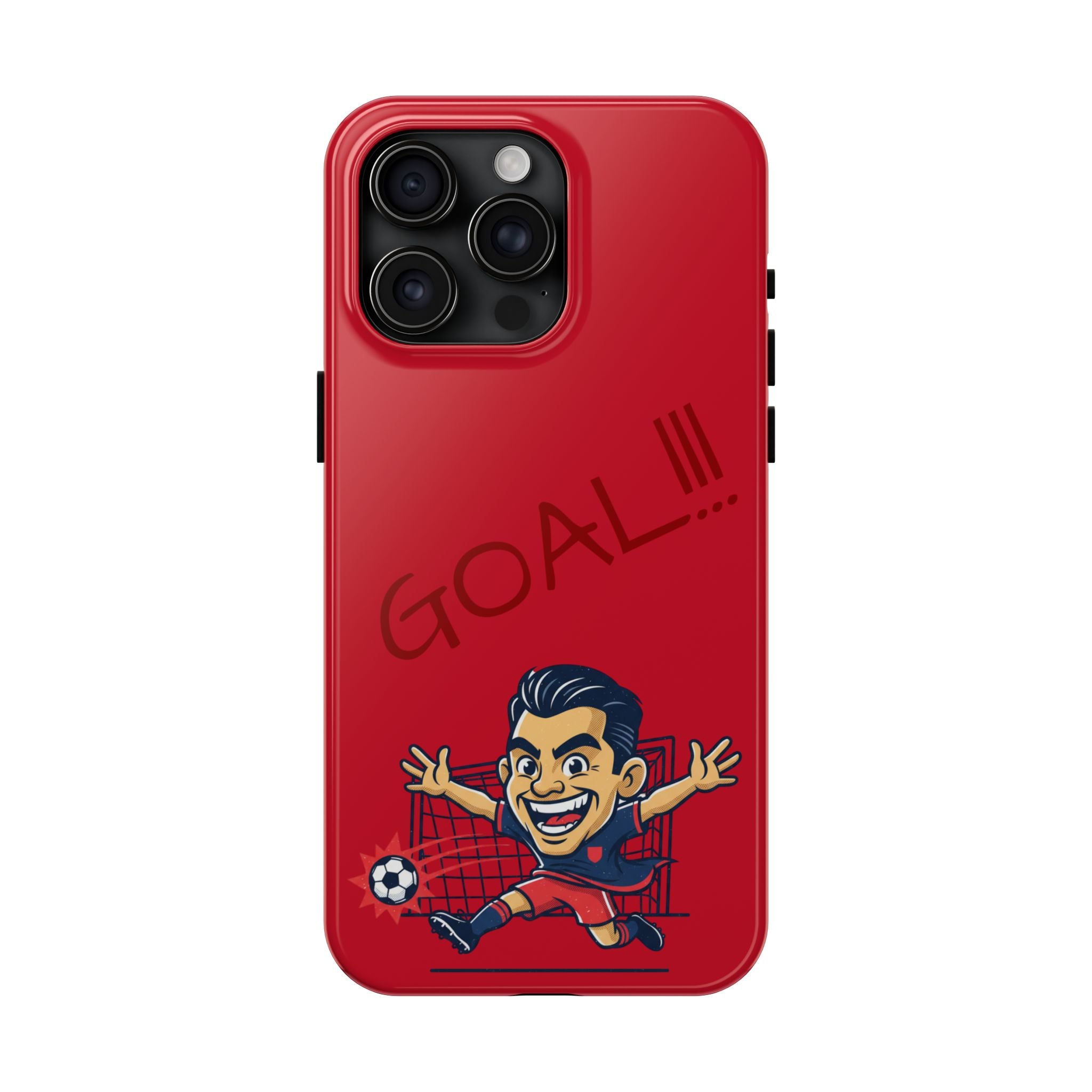 Phone Case — 'GOAL!!!' Cartoon Soccer Player Tough Protective Case