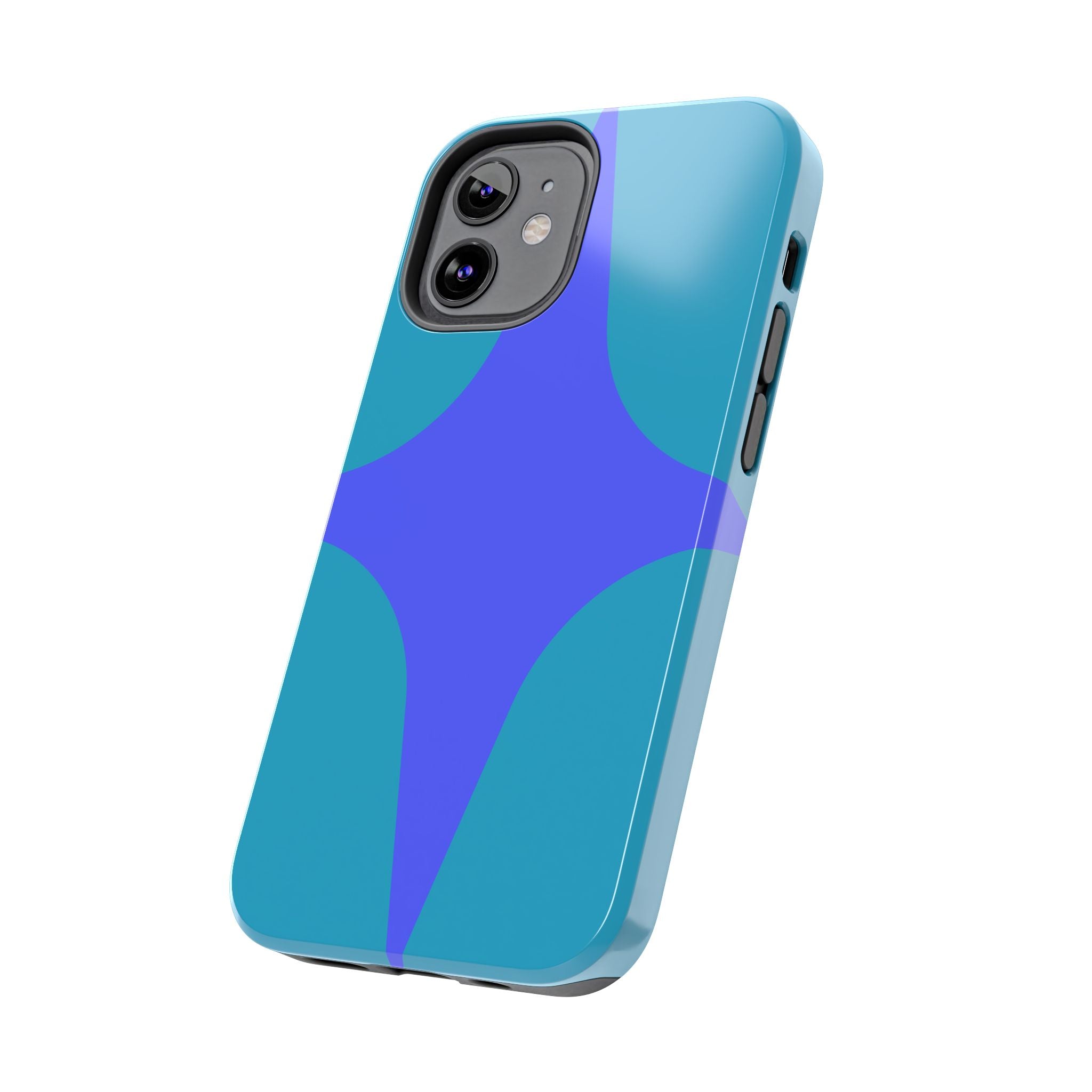 Teal & Indigo Starburst Tough Phone Case — Durable Protective Phone Case