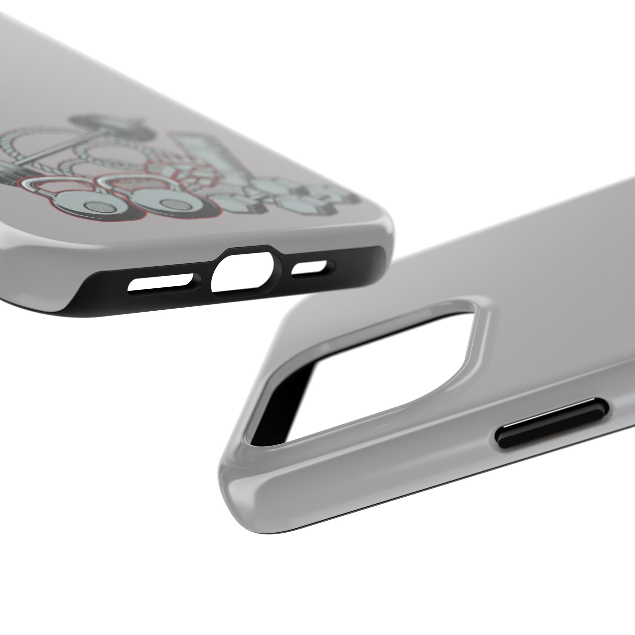 Fitness Gear Tough Phone Case — Dumbbells, Kettlebells & Jump Rope Design