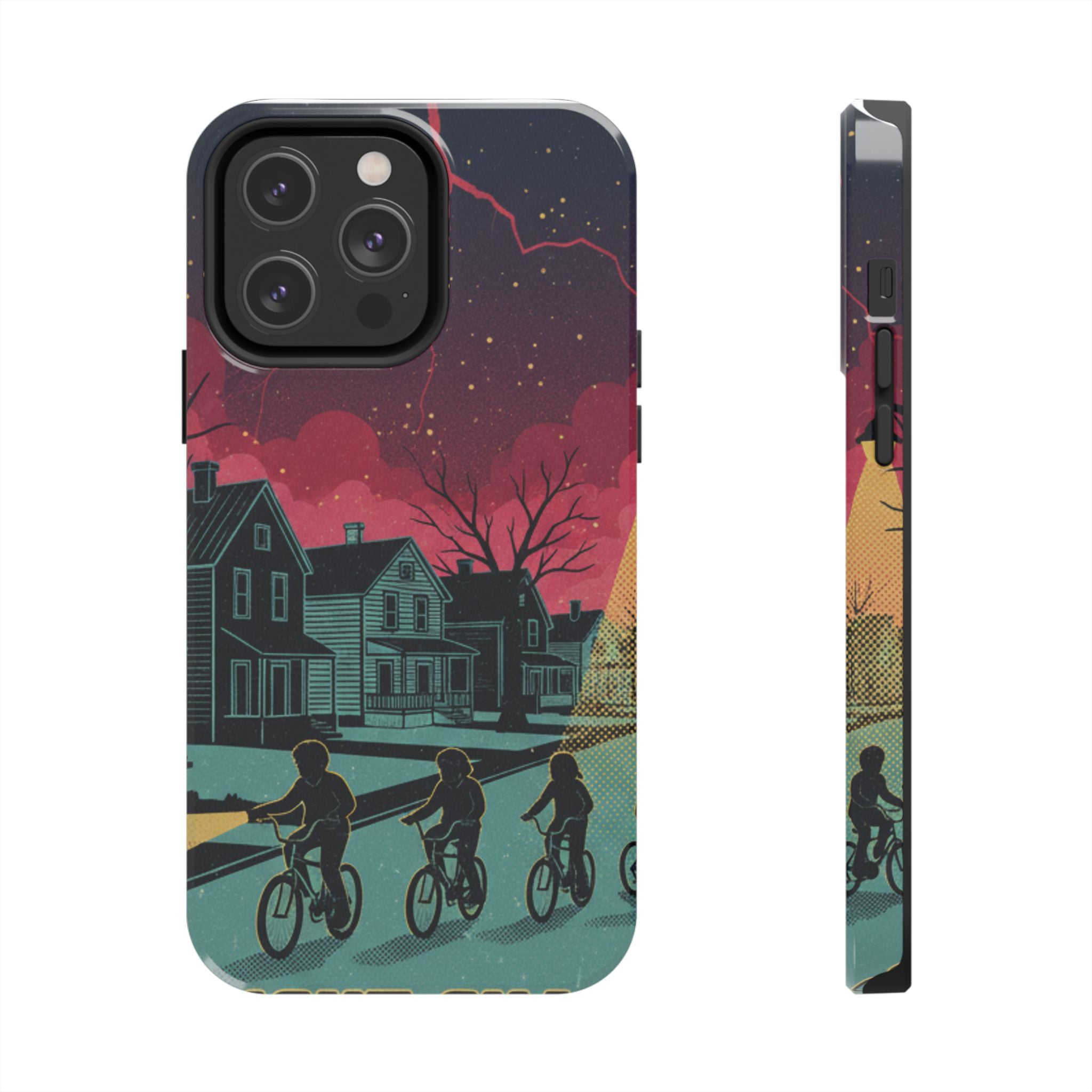 Tough Phone Case — Nostalgic Night Bike Ride Sky Design