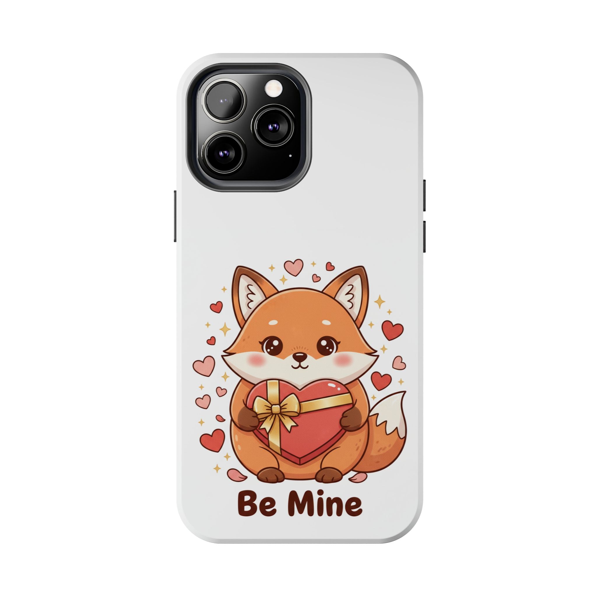 Phone Case — Cute Valentine Fox 'Be Mine' Protective Tough Case