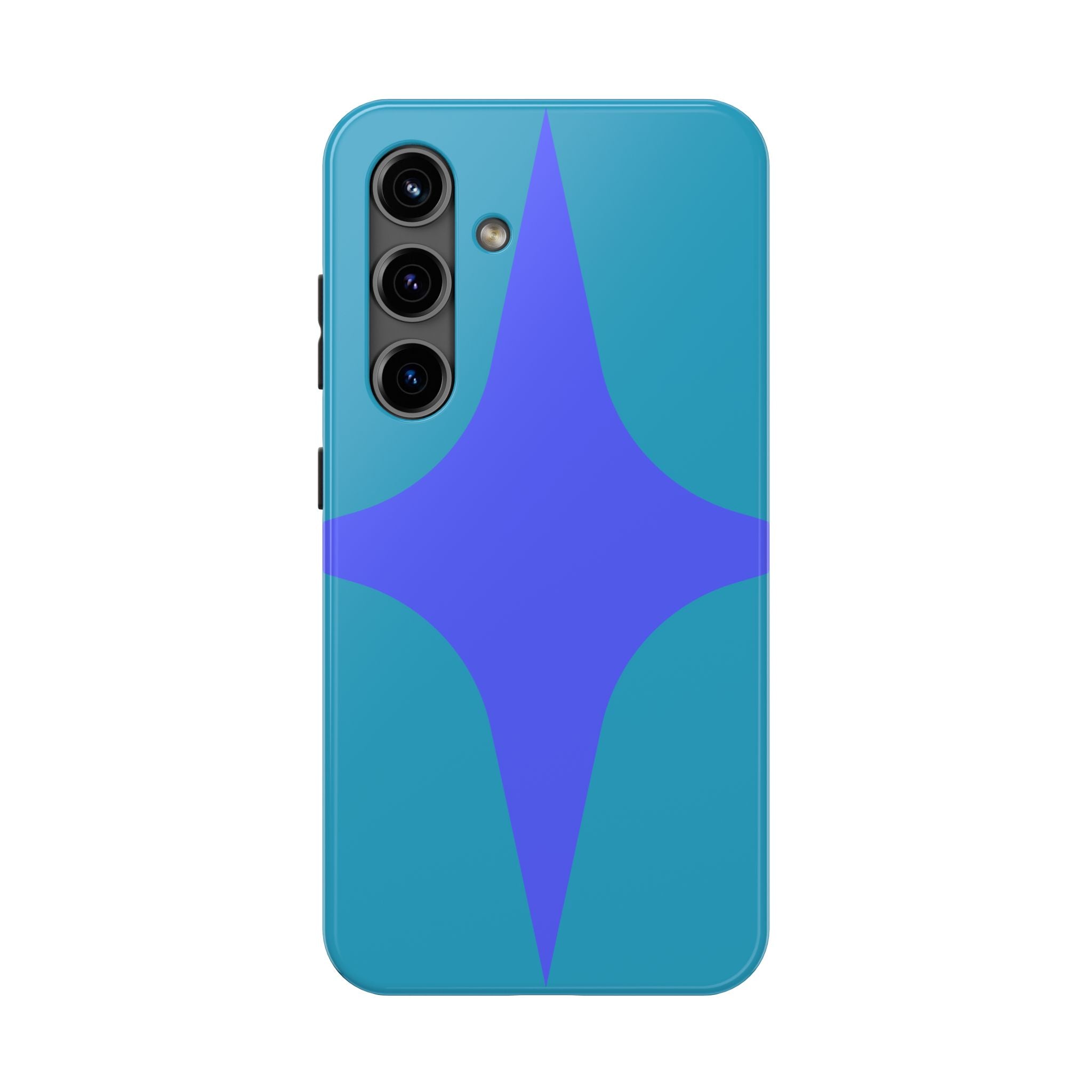 Teal & Indigo Starburst Tough Phone Case — Durable Protective Phone Case