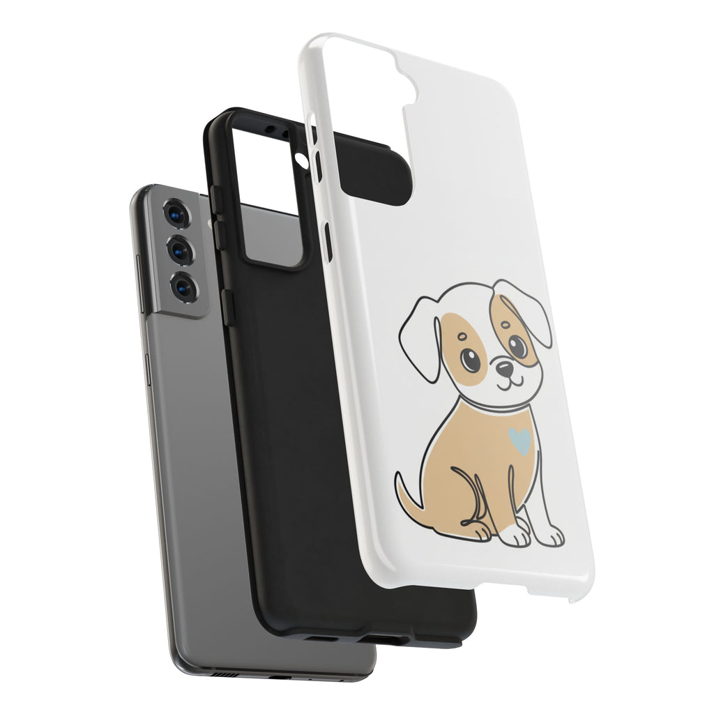 Cute Puppy Tough Phone Case – Cartoon Dog Protective Phone Cover