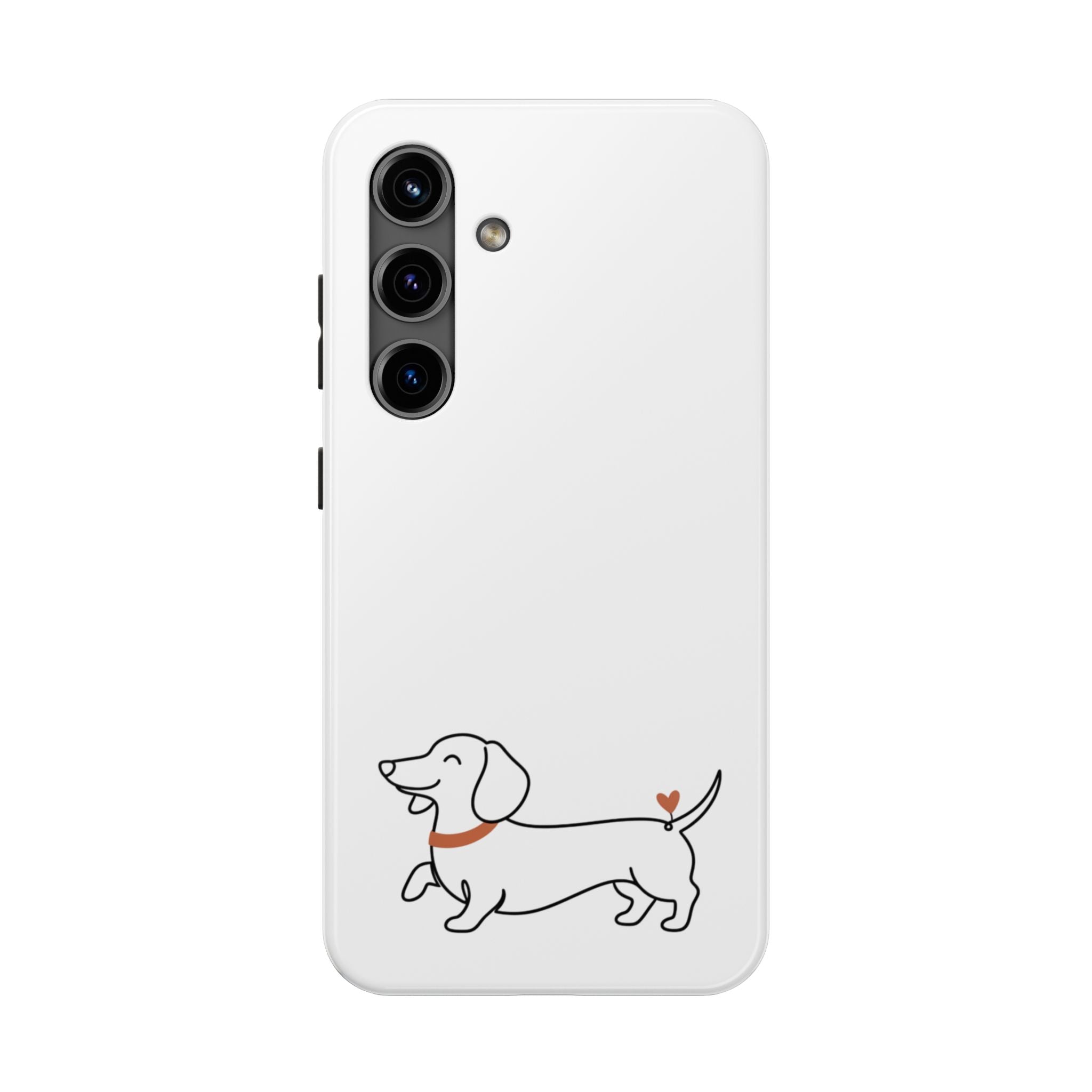 Dachshund Heart Tough Phone Case – Cute Wiener Dog Protective Phone Cover