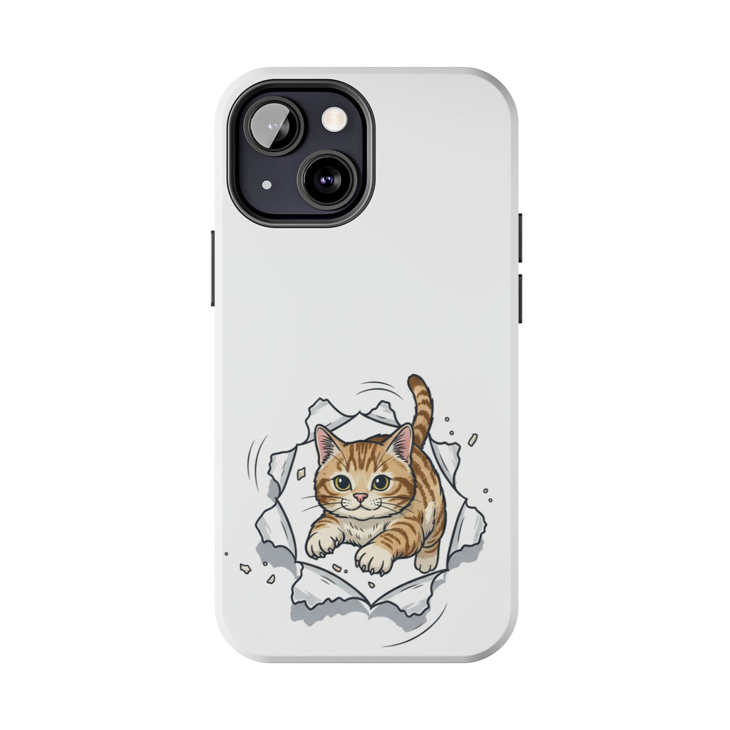 Playful Orange Tabby Cat Phone Case | Tough Phone Case, Protective Cute Kitty