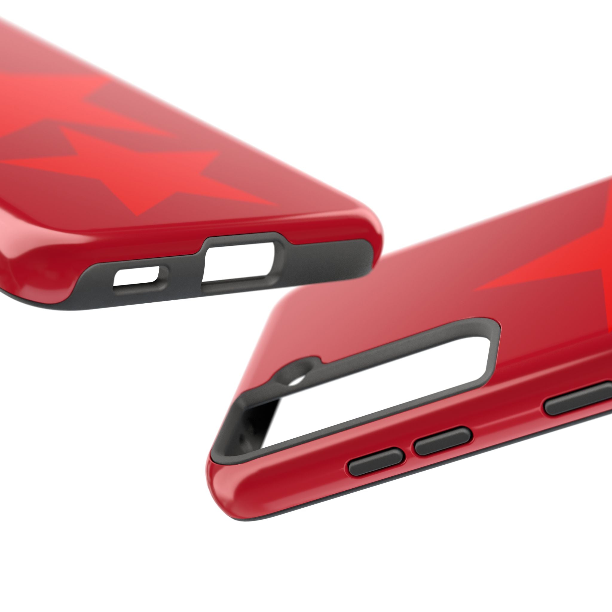 Red Star Tough Phone Case — Dual-Star Protective iPhone Cover