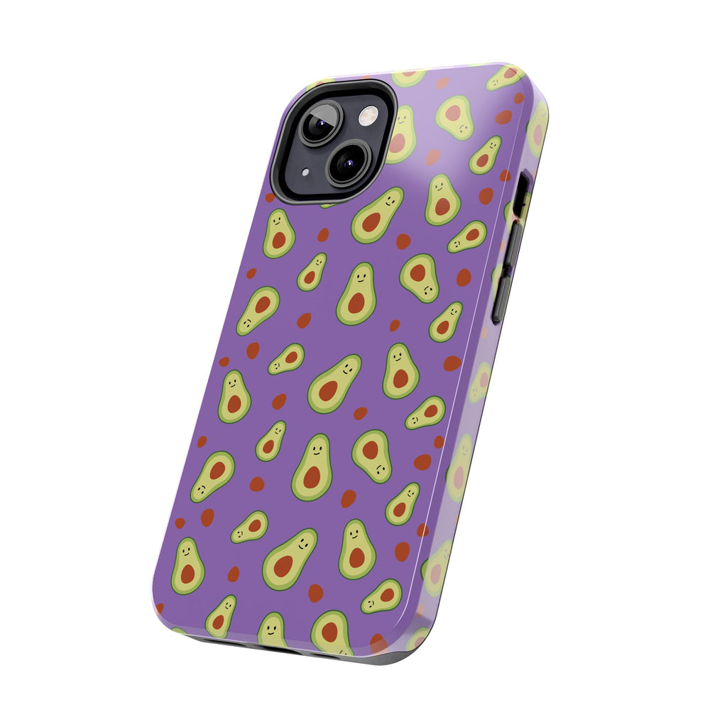 Avocado Pattern Tough Phone Case — Cute Purple Avocado Phone Cover
