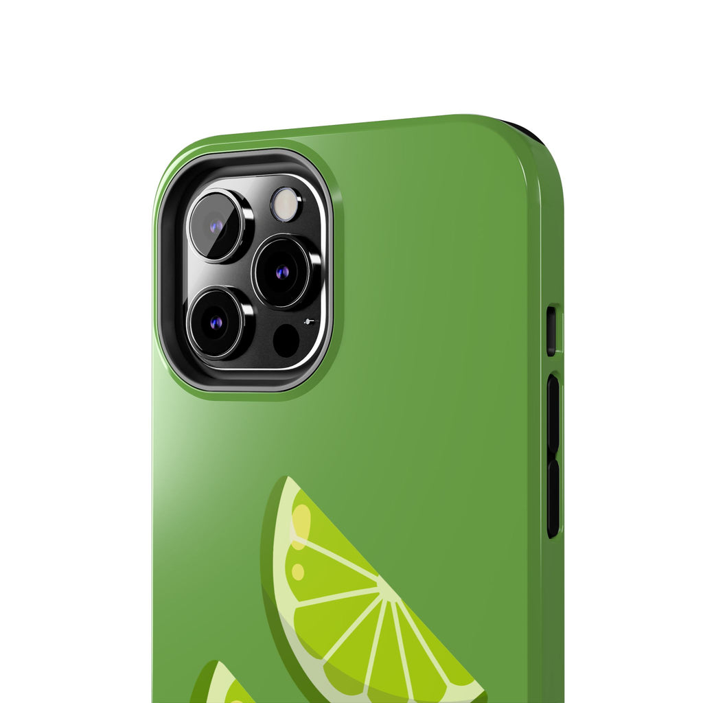 Lime Slice Tough Phone Case — Bright Green Citrus Protective Cover