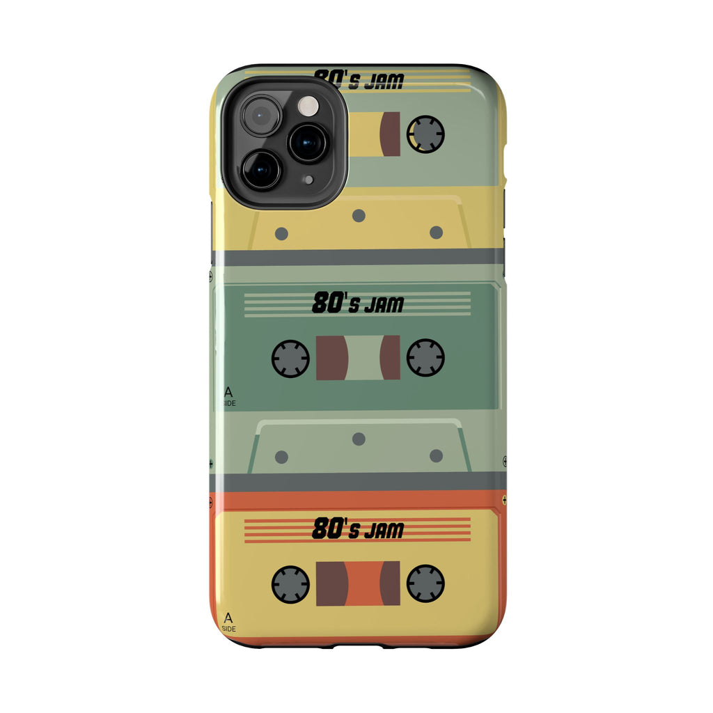 Retro 80s Cassette Tough Phone Case — "80's Jam" Vintage Tape Design