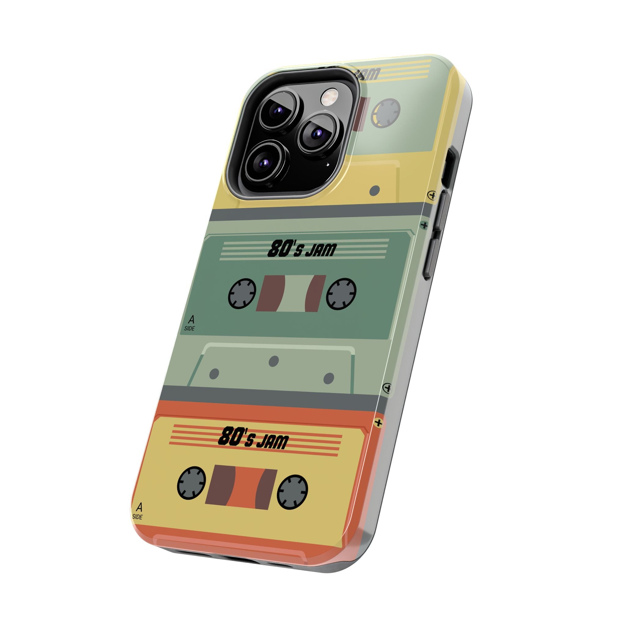 Retro 80s Cassette Tough Phone Case — "80's Jam" Vintage Tape Design