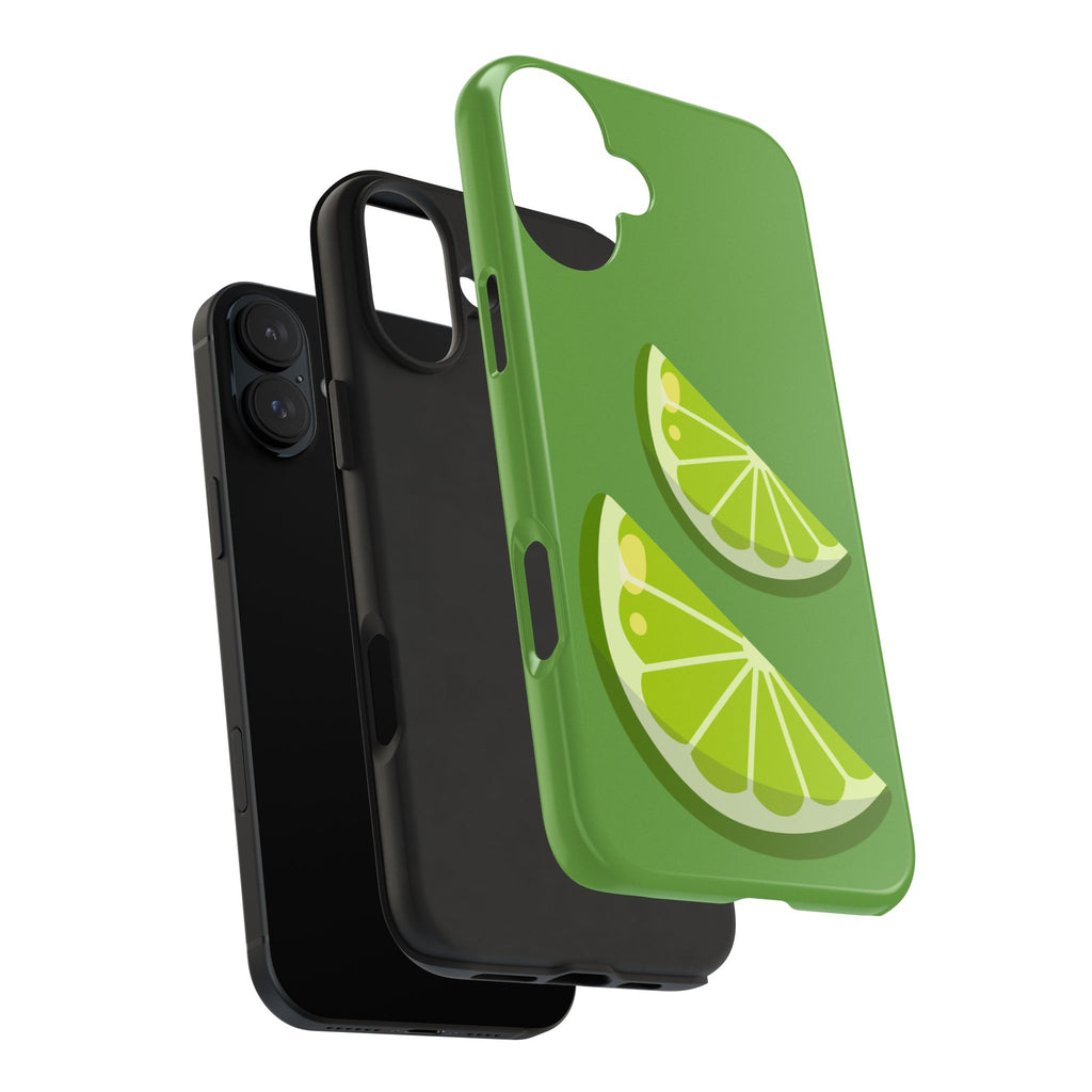 Lime Slice Tough Phone Case — Bright Green Citrus Protective Cover