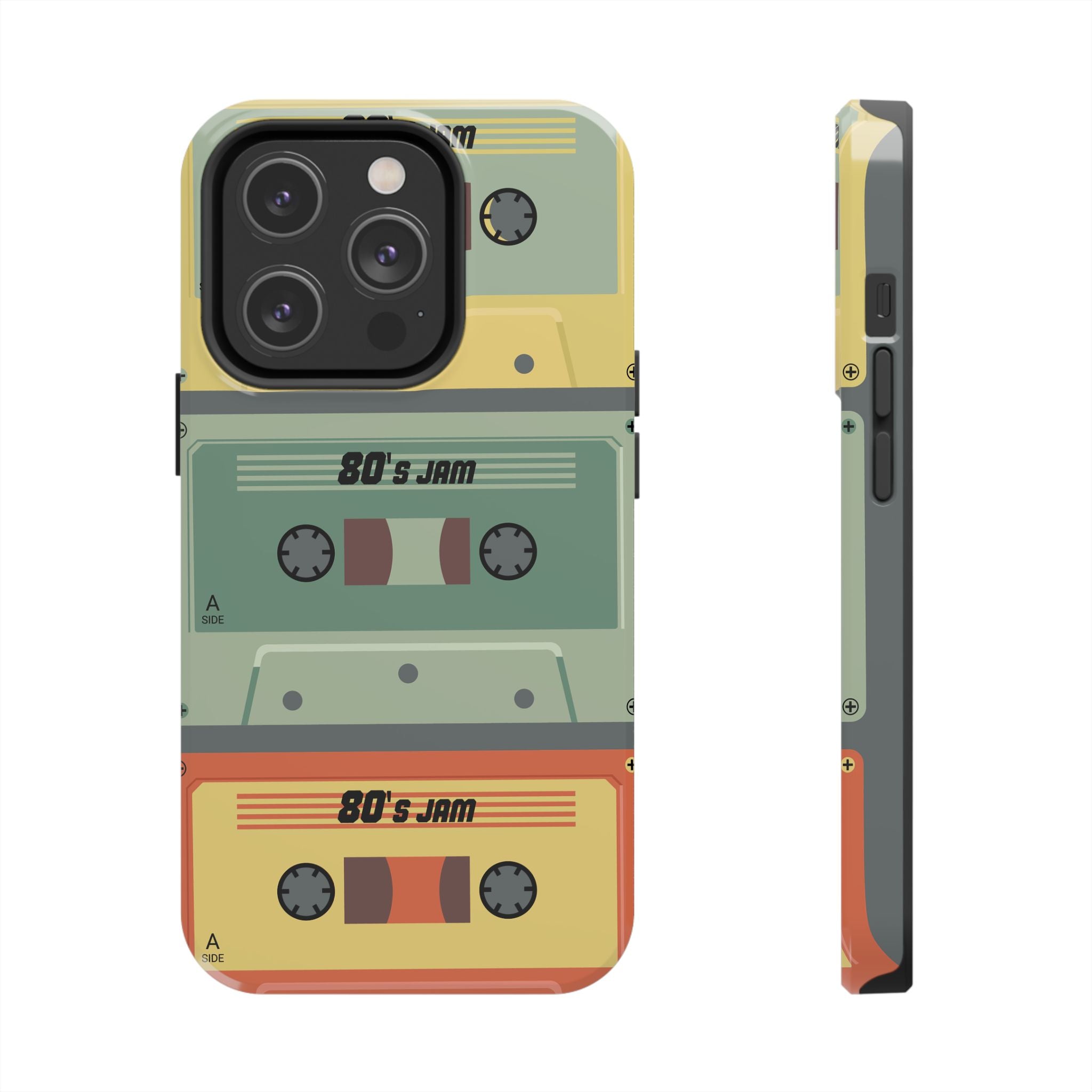 Retro 80s Cassette Tough Phone Case — "80's Jam" Vintage Tape Design
