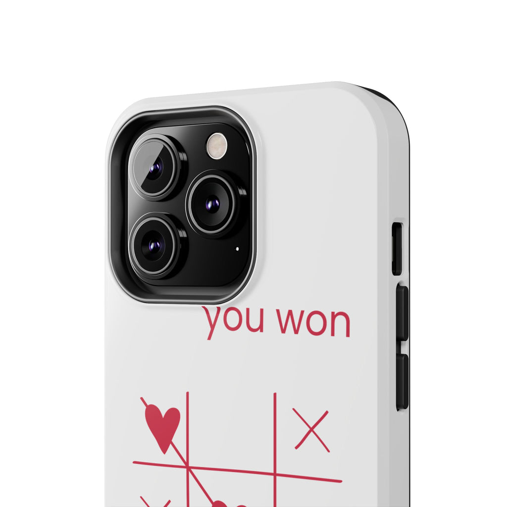 Tough Phone Case — "You Won My Heart" Tic-Tac-Toe Valentine Phone Cover