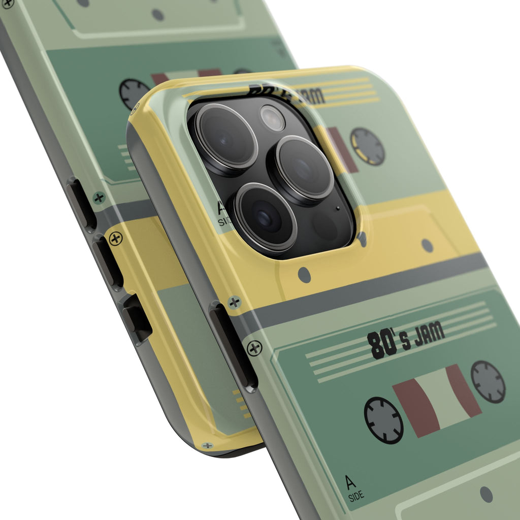 Retro 80s Cassette Tough Phone Case — "80's Jam" Vintage Tape Design
