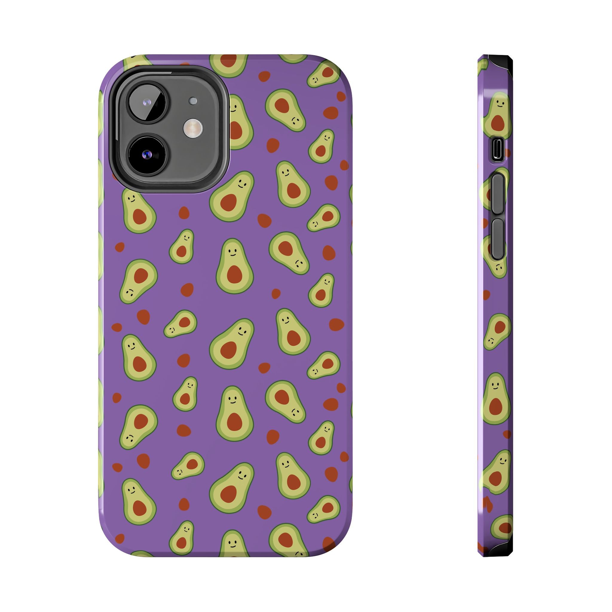 Avocado Pattern Tough Phone Case — Cute Purple Avocado Phone Cover